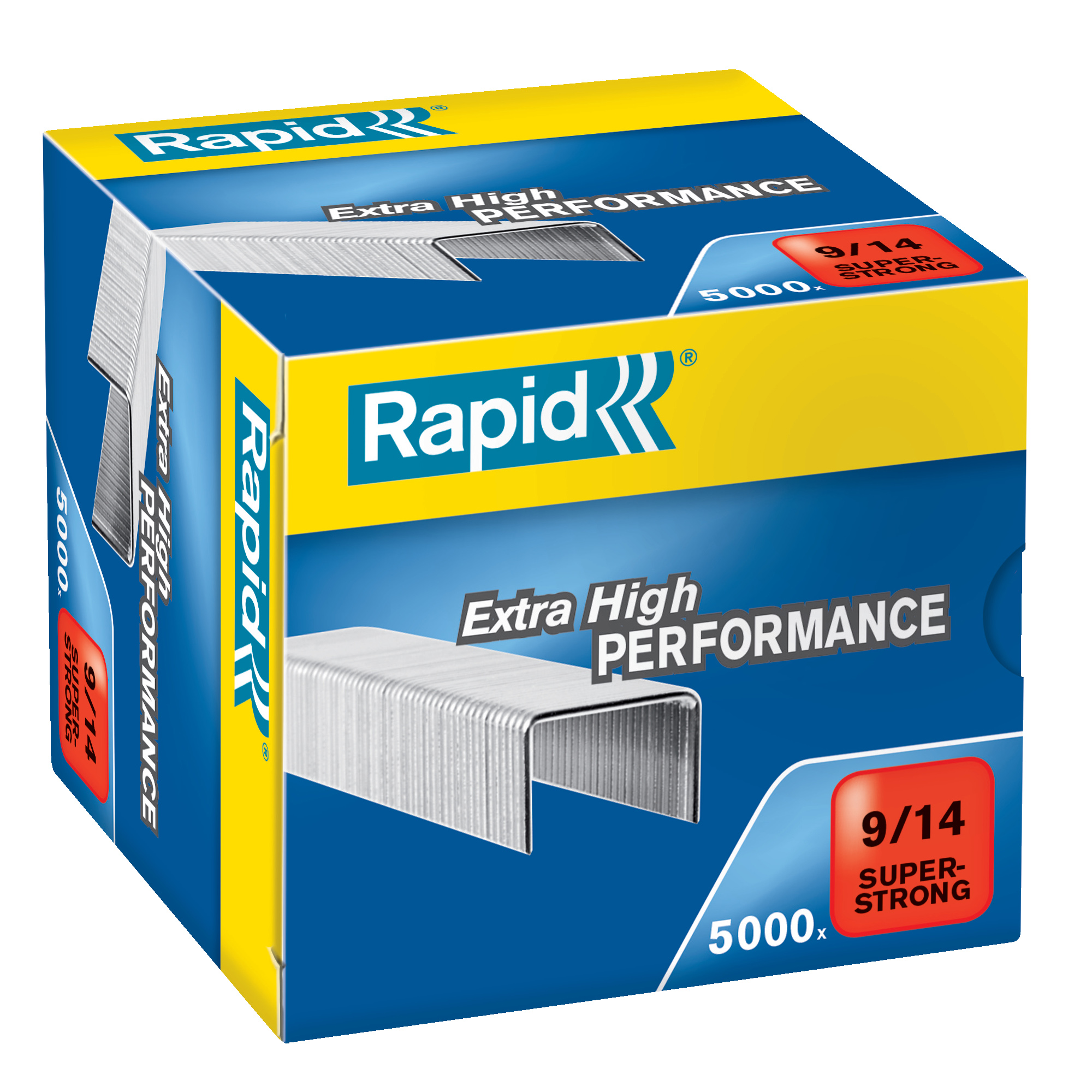 Rapid Super Strong - Punti metallici - 9/14 - 14 mm - acciaio galvanizzato - pacco da 5000 - per Rapid HD9