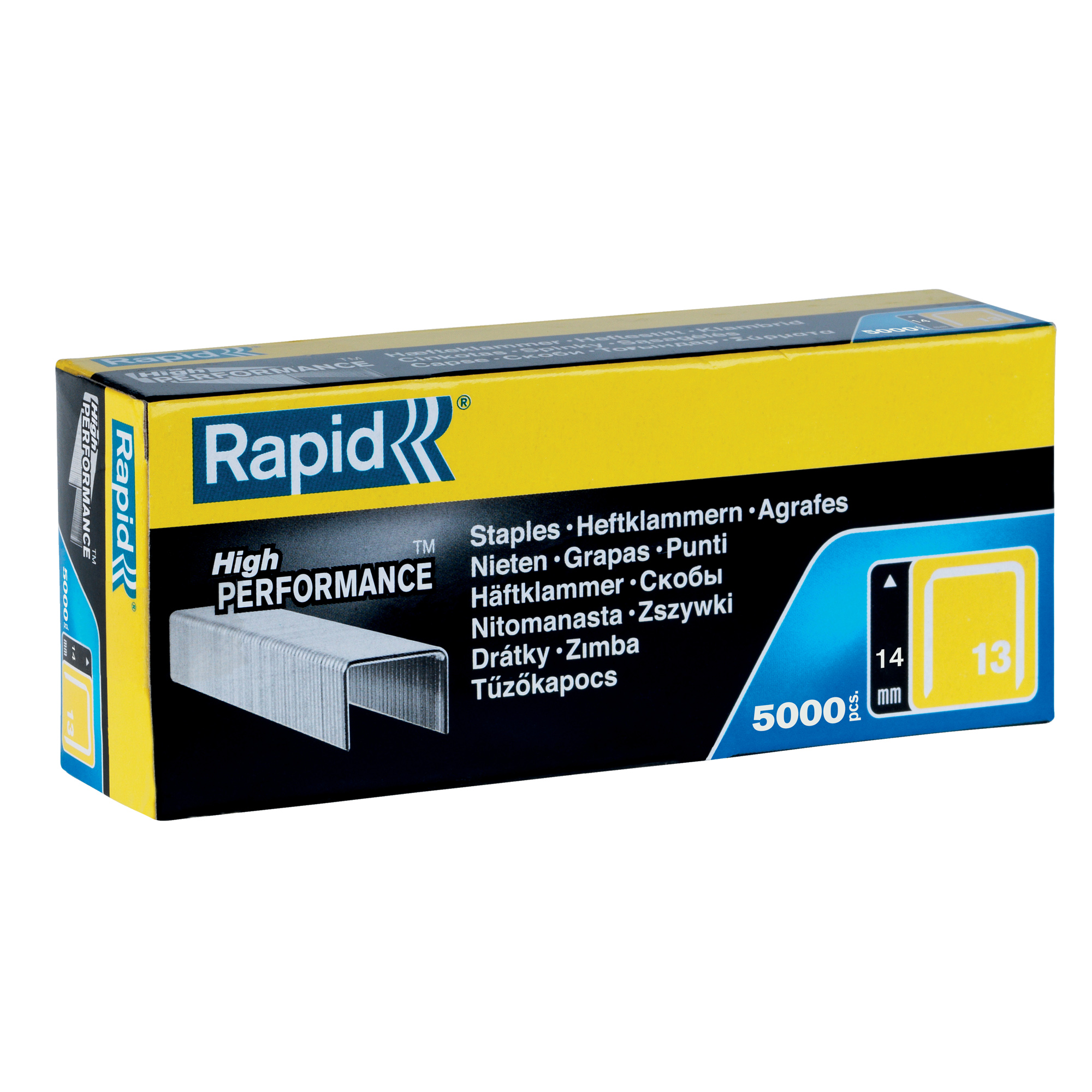 Rapid - Punti metallici - No. 13 - 14 mm - acciaio galvanizzato - pacco da 5000