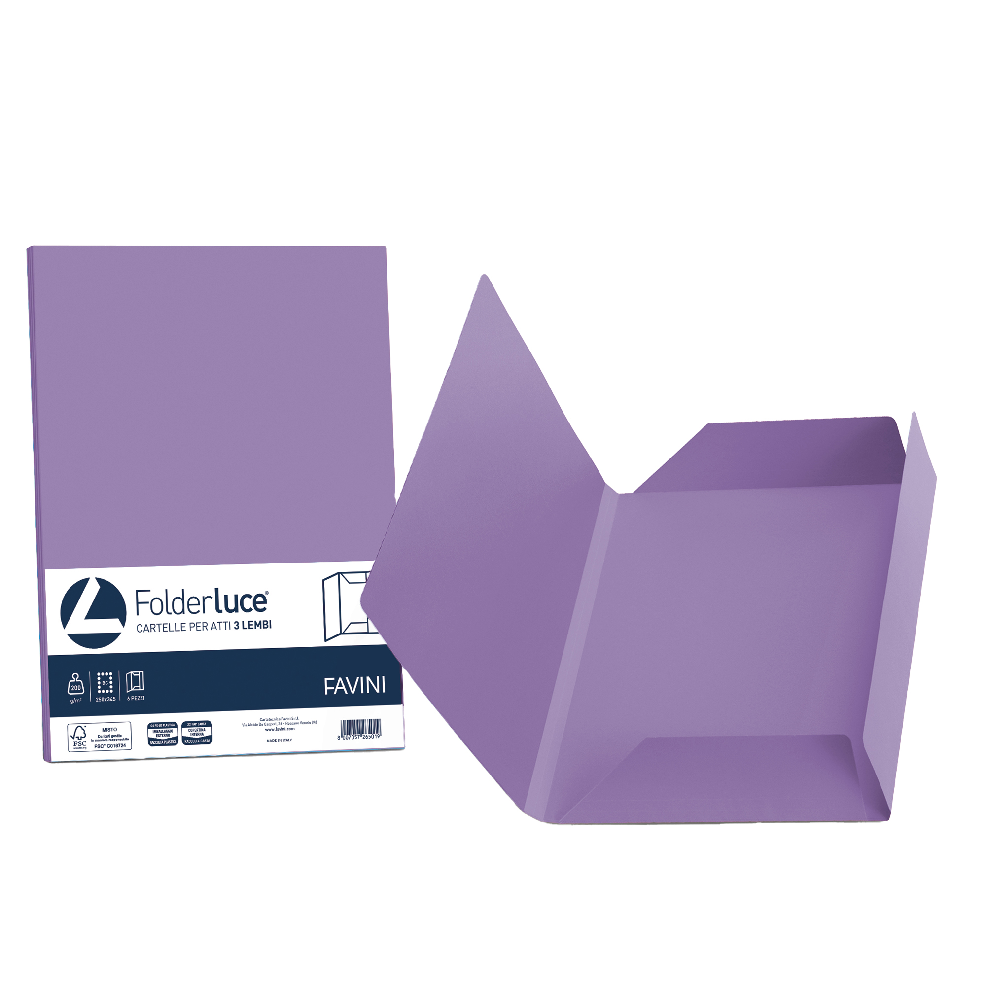 Cartellina 3 lembi Luce - 200 gr - …