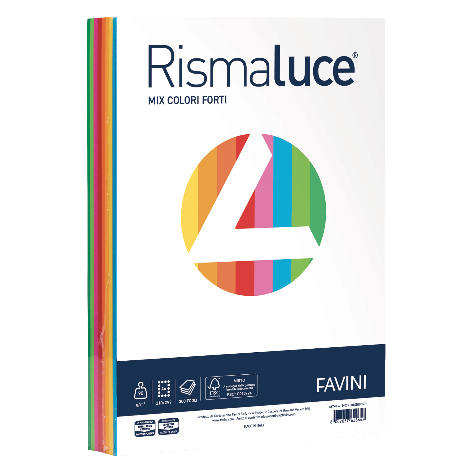 FAVINI HOME-OFFICE PROFESSIONAL RISMALUCE MIX - A4 (210 x 297 mm) - 90 g/m² - 300 fogli carta comune