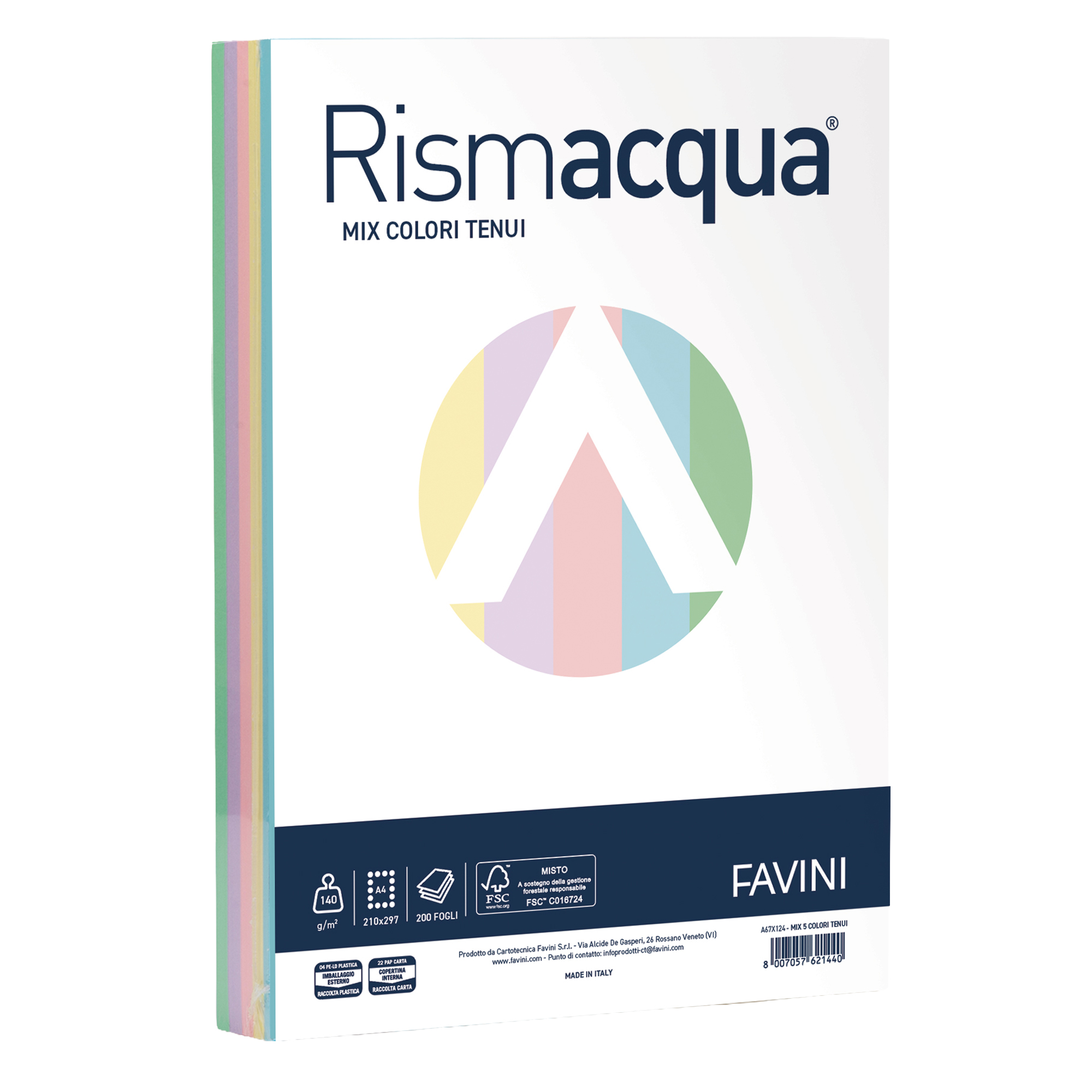 FAVINI HOME-OFFICE PROFESSIONAL Rismacqua MIX - A4 (210 x 297 mm) - 140 g/m² - 200 fogli carta comune