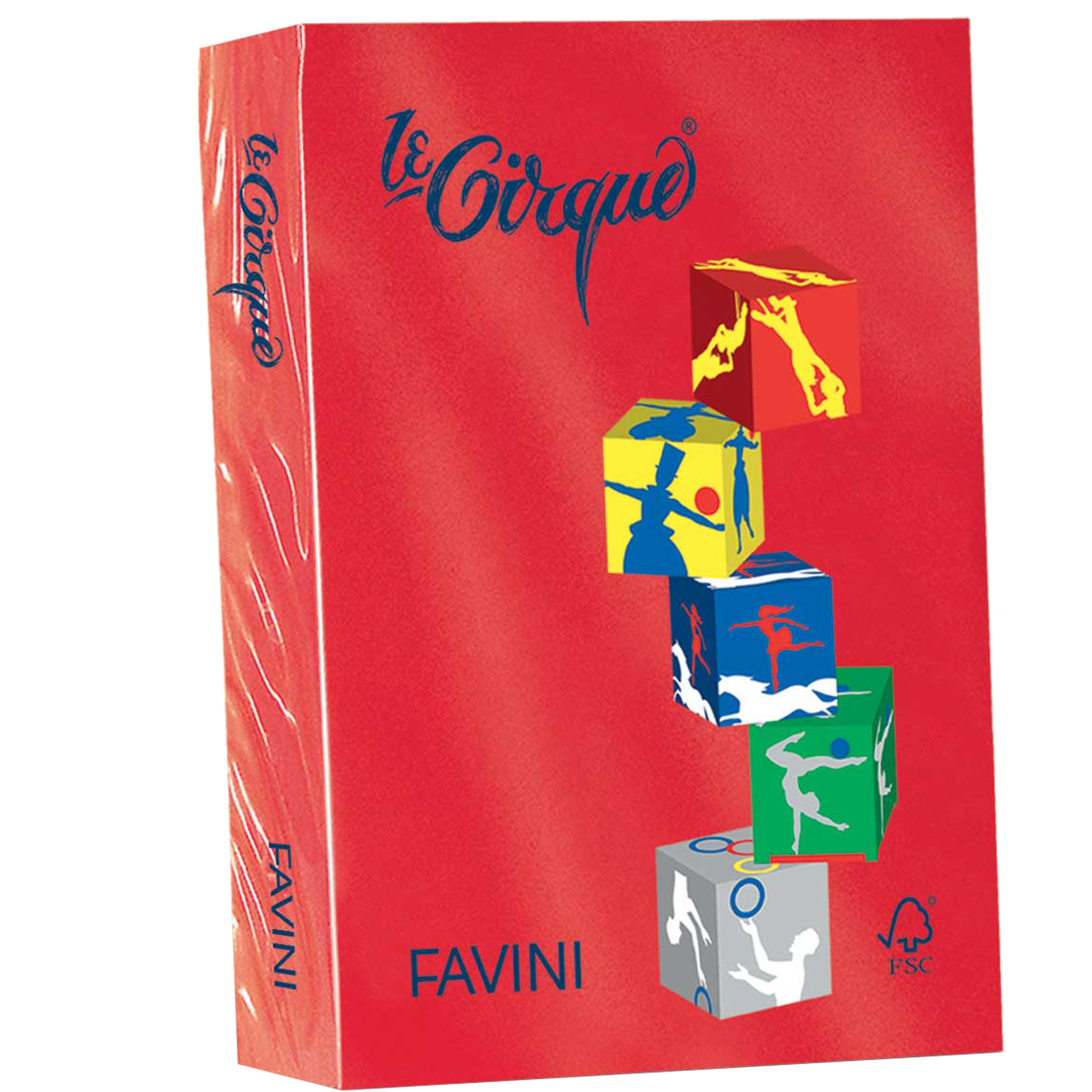 FAVINI HOME-OFFICE BASIC Le Cirque - Rosso scarlatto - A4 (210 x 297 mm) - 80 g/m² - 500 fogli carta comune