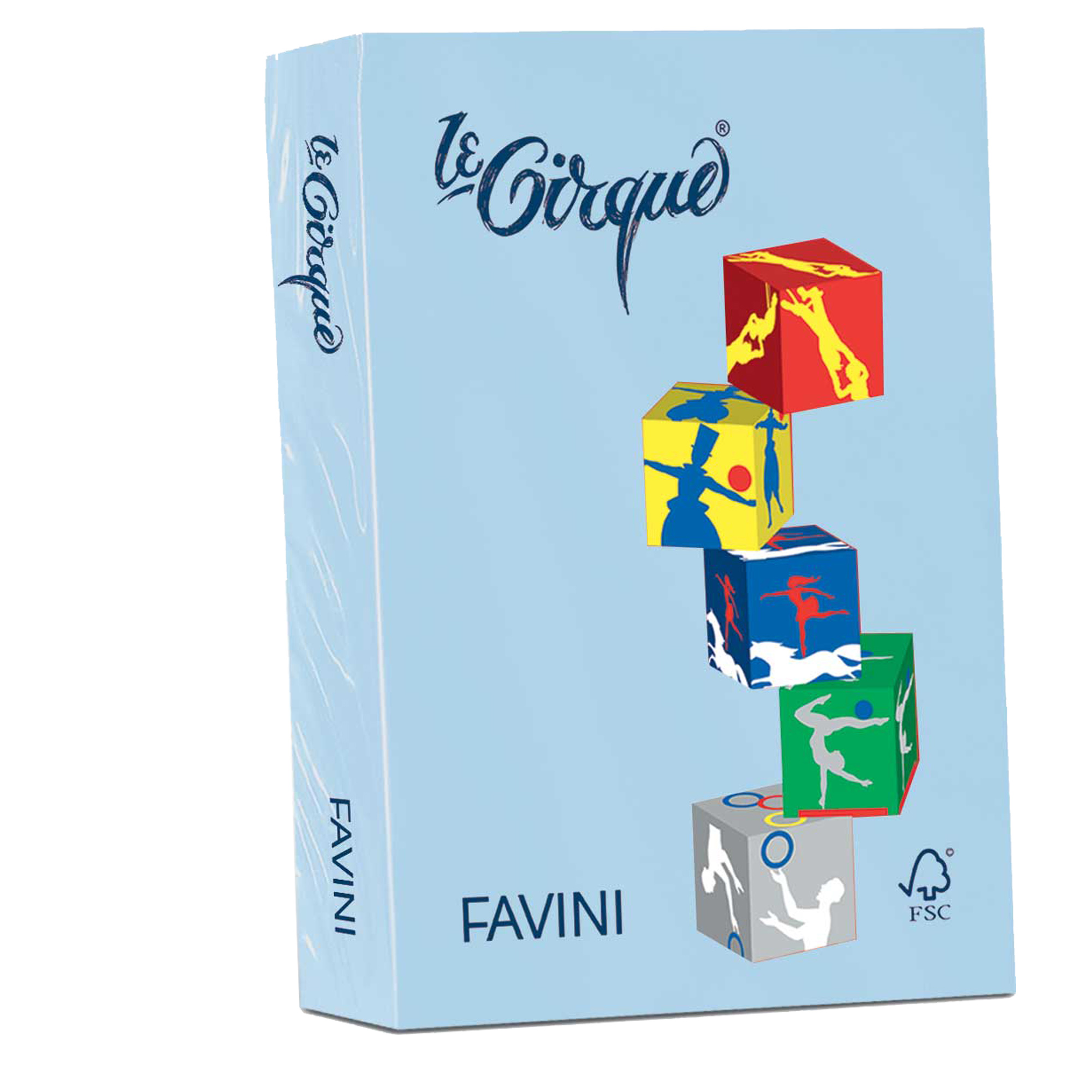 FAVINI HOME-OFFICE BASIC Le Cirque - Blu chiaro - A4 (210 x 297 mm) - 160 g/m² - 250 fogli carta comune
