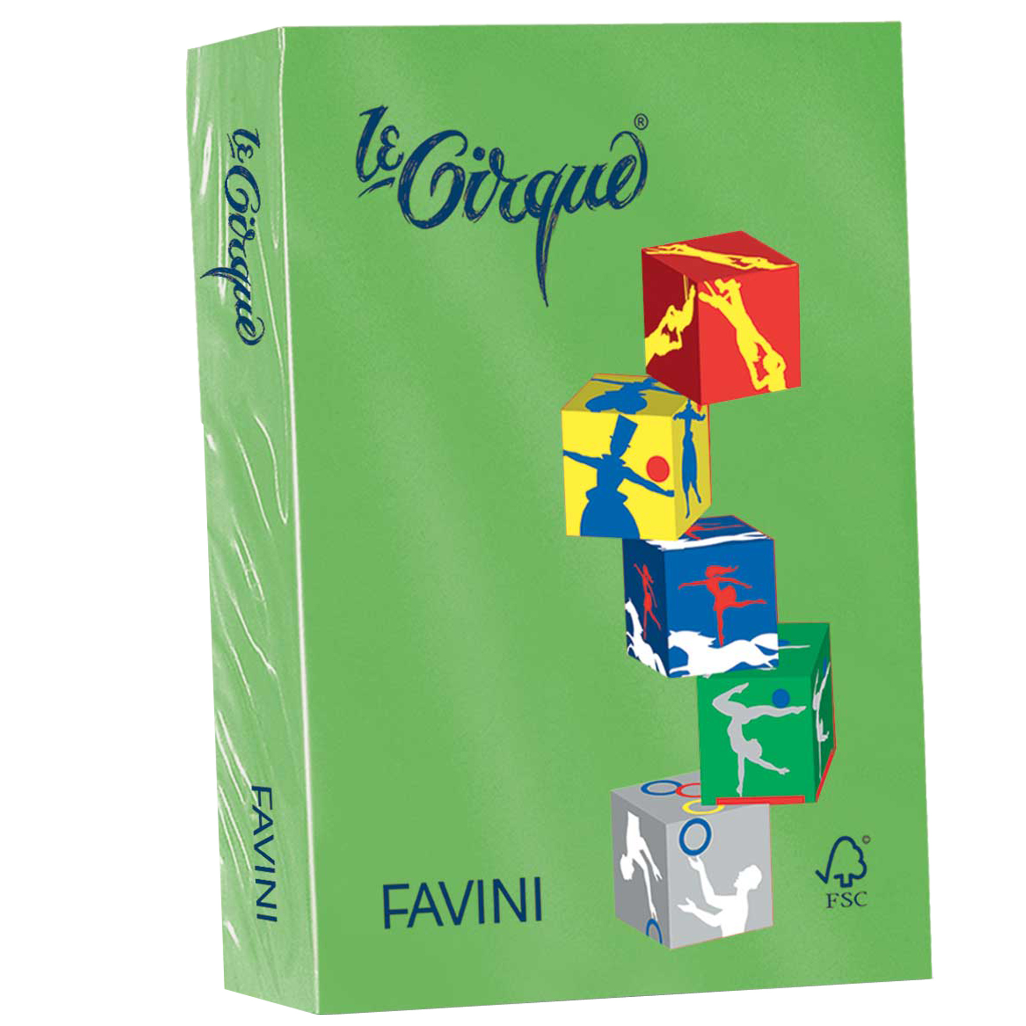 FAVINI Le Cirque - Verde prato - A4 (210 x 297 mm) - 160 g/m² - 250 fogli carta comune