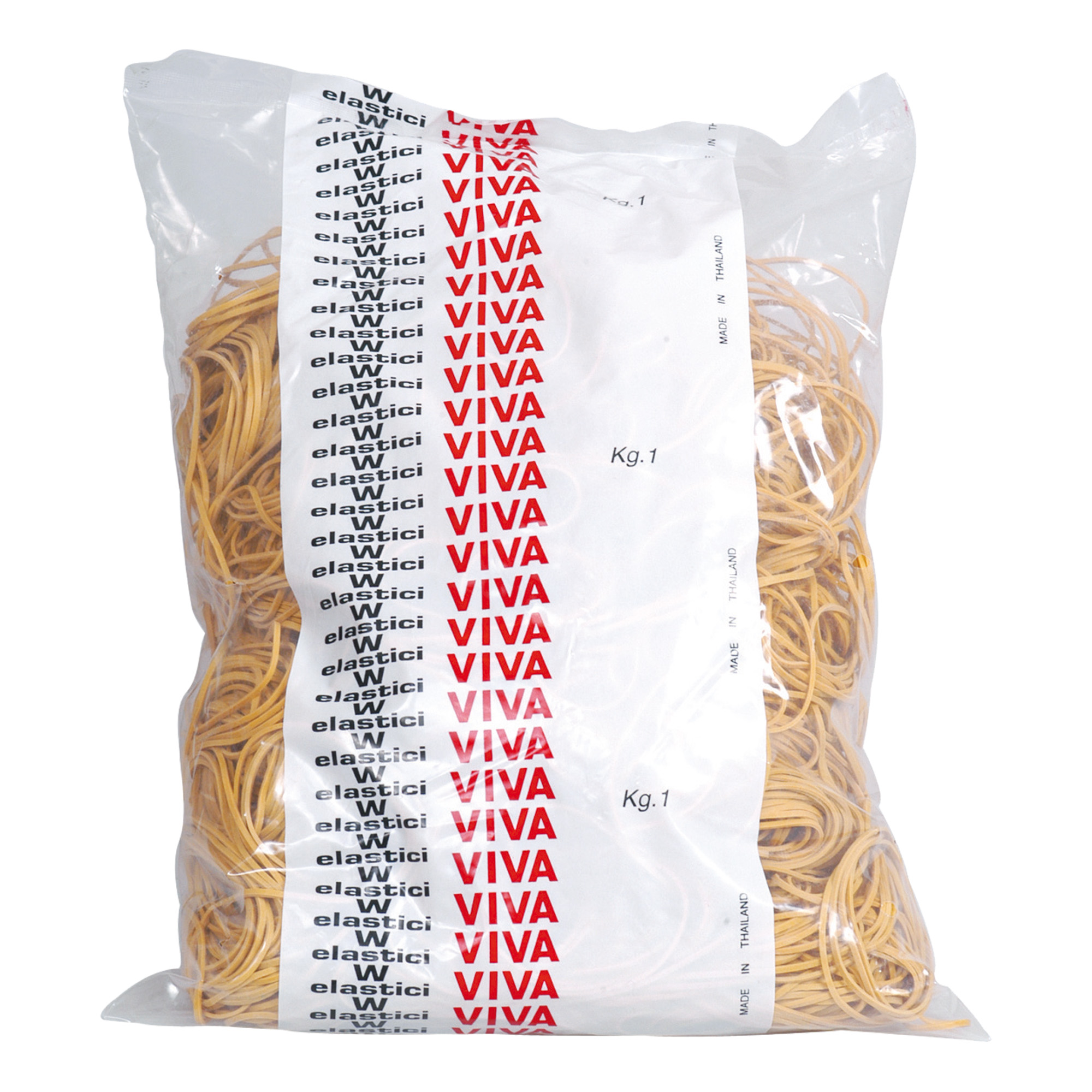 Viva - Elastici - 8 cm di diametro - 1 kg - giallo