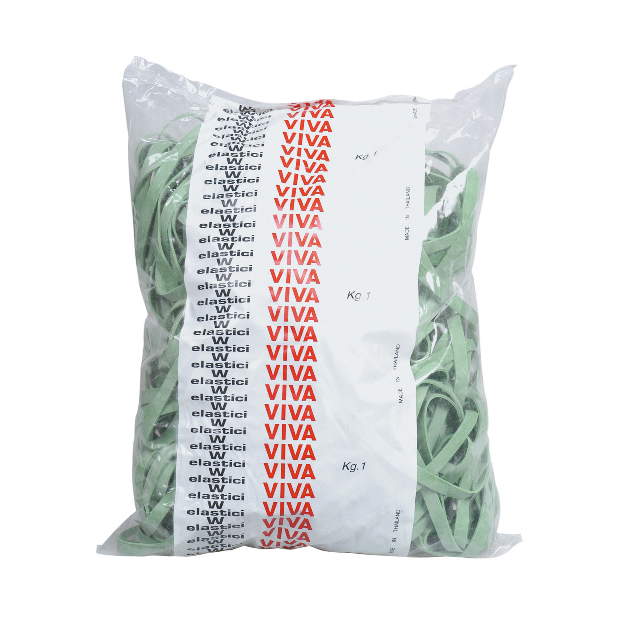 Viva - Elastici - 0.8 cm x 12 cm - 1 kg - verde - 155 pezzi