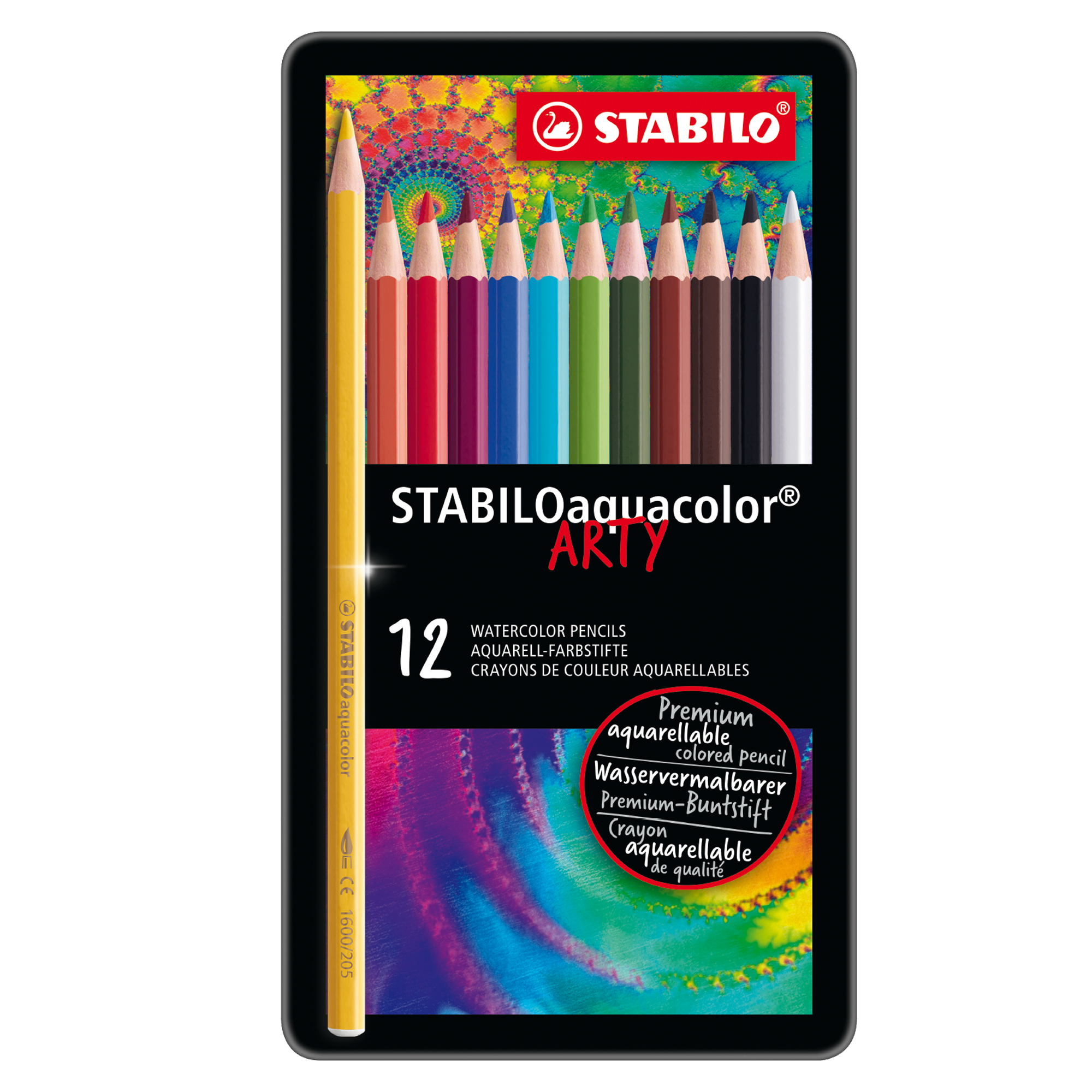 STABILO aquacolor - Pastello colorato - 2.8 mm (pacchetto di 12)