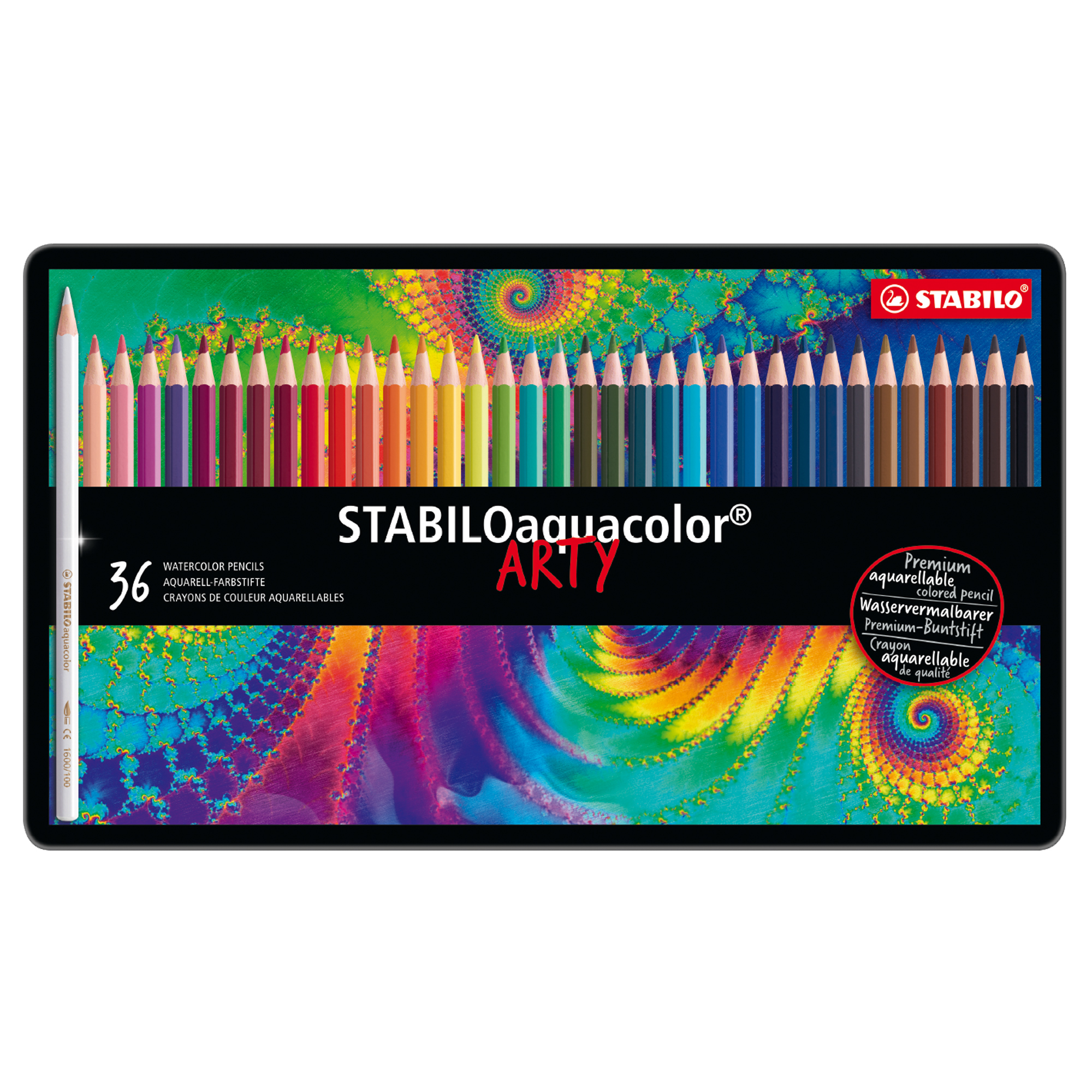 STABILO aquacolor - Pastello colorato - acquerello - colori brillanti - 2.8 mm (pacchetto di 36)