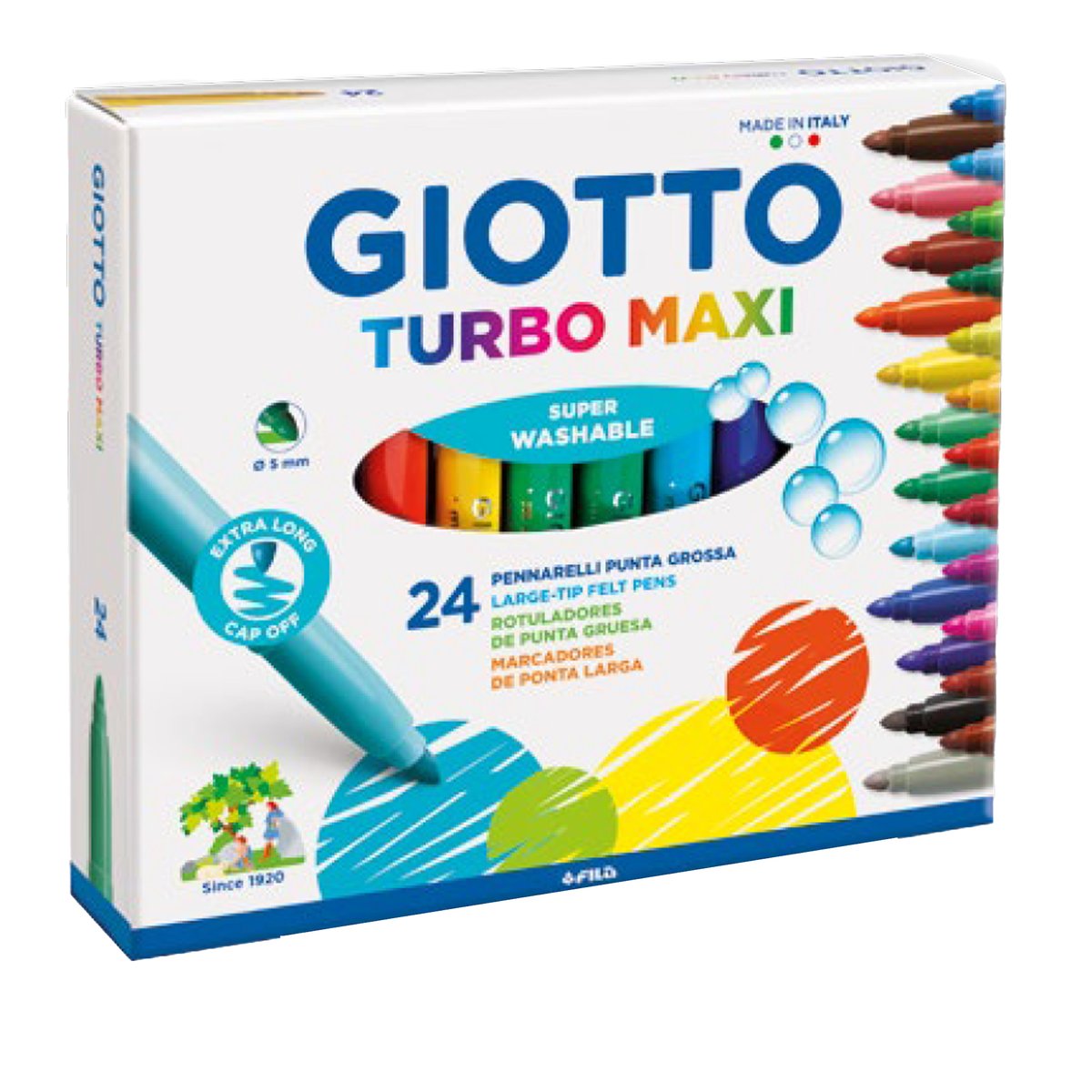 Pennarelli Turbomaxi - punta ø5mm - colori assortiti …