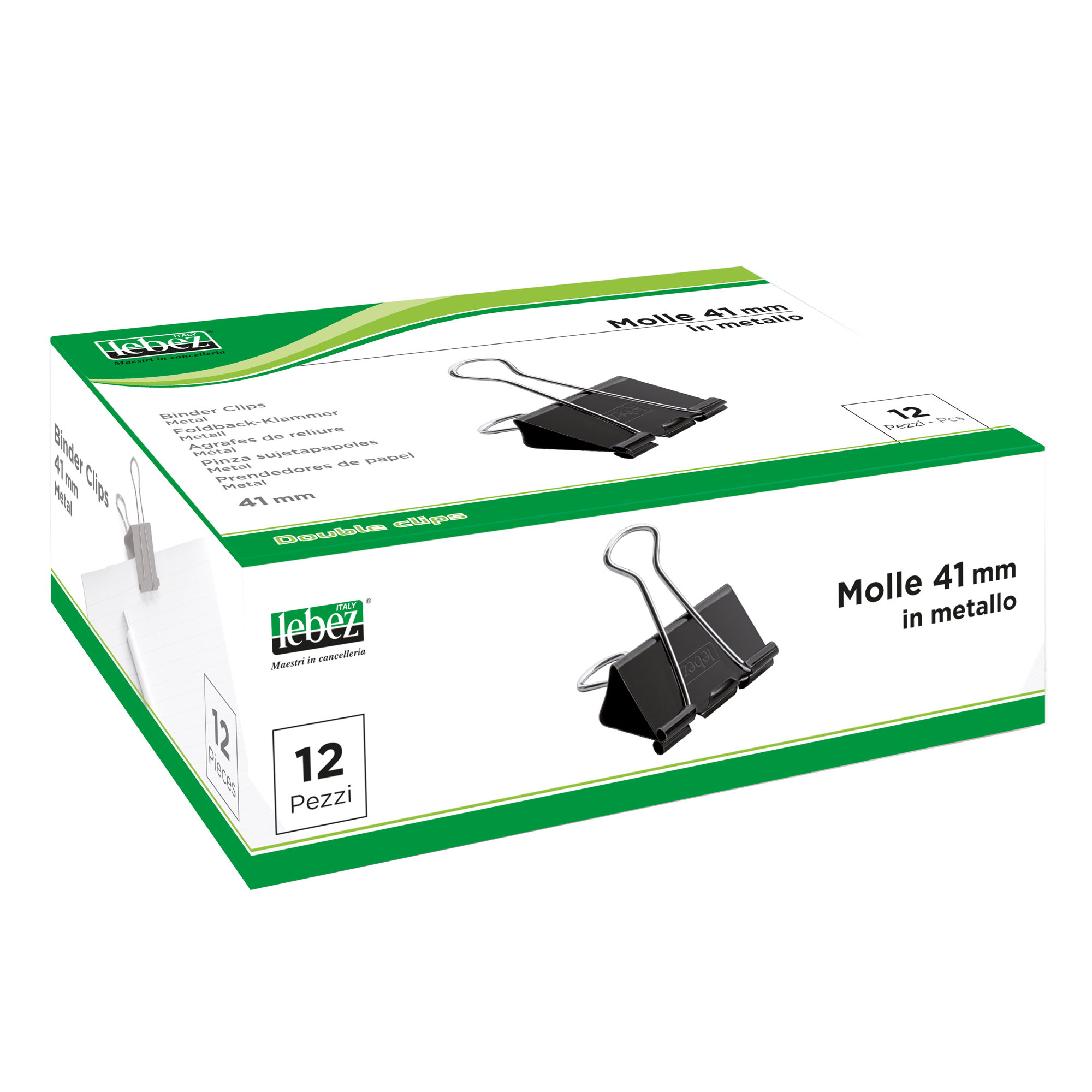 Molla Double Clips - 4,1 cm - nero …