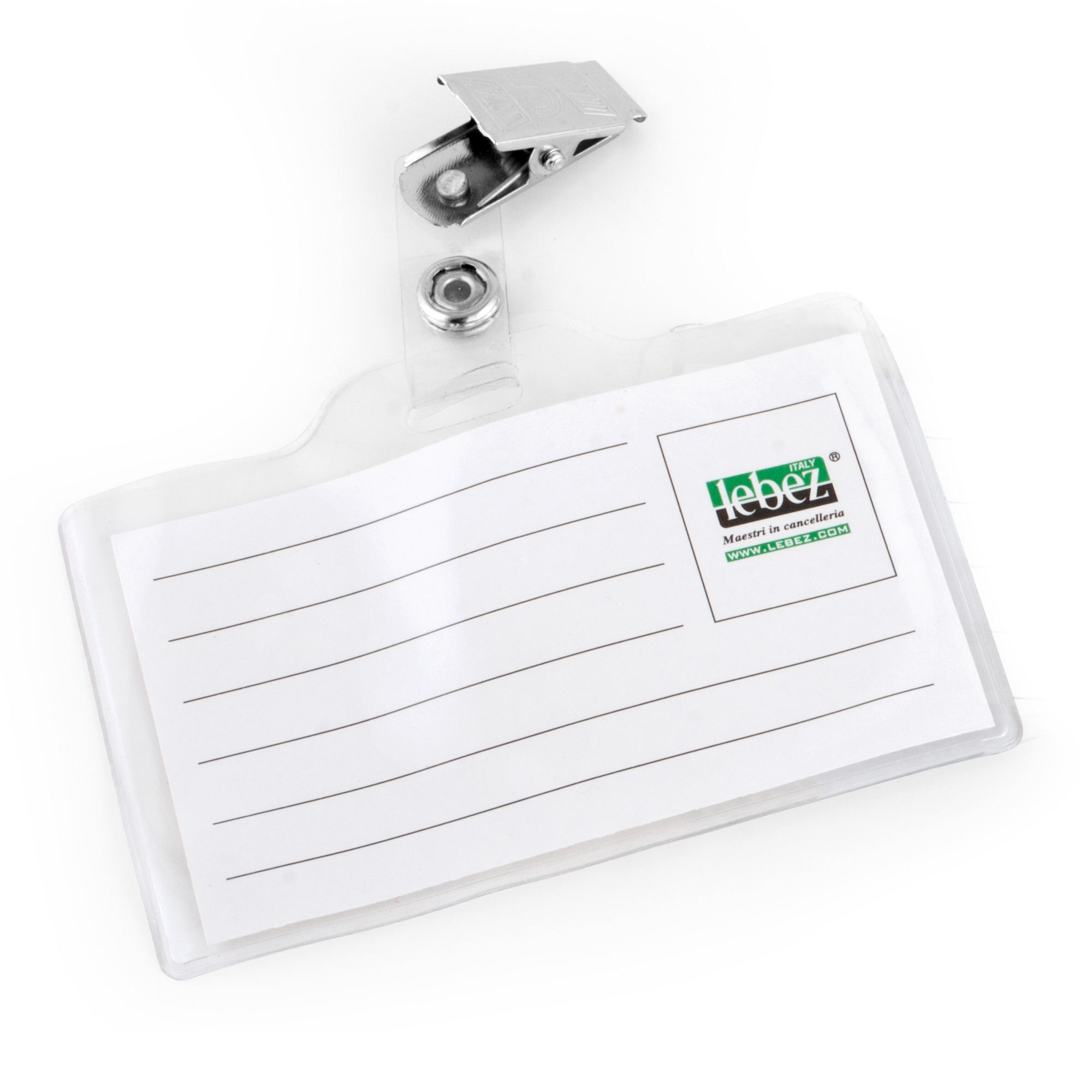 Portabadge con clip - 9,3 x 6 cm …