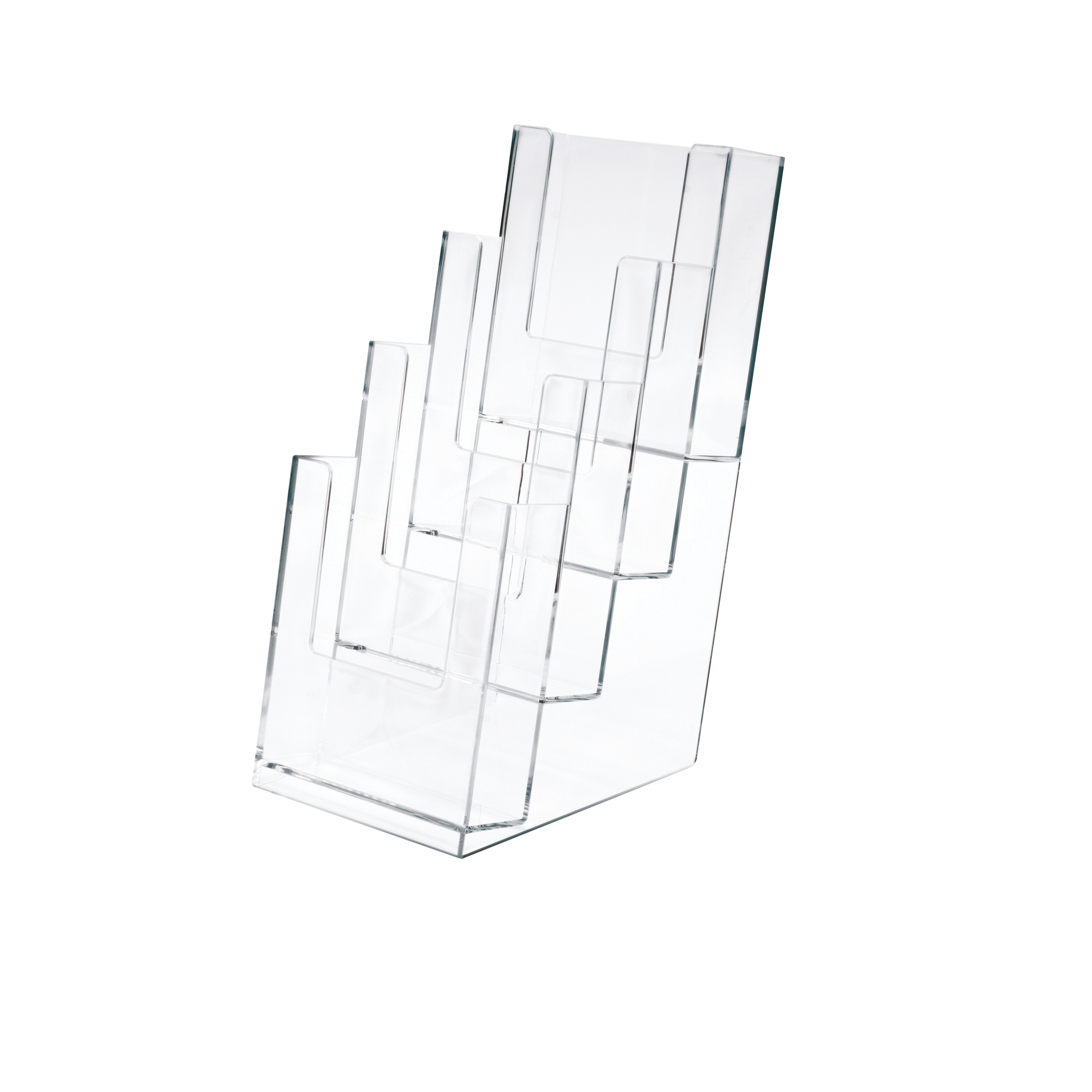 Portadepliant - 11 x 25 x 14 cm - plastica - trasparente - Lebez