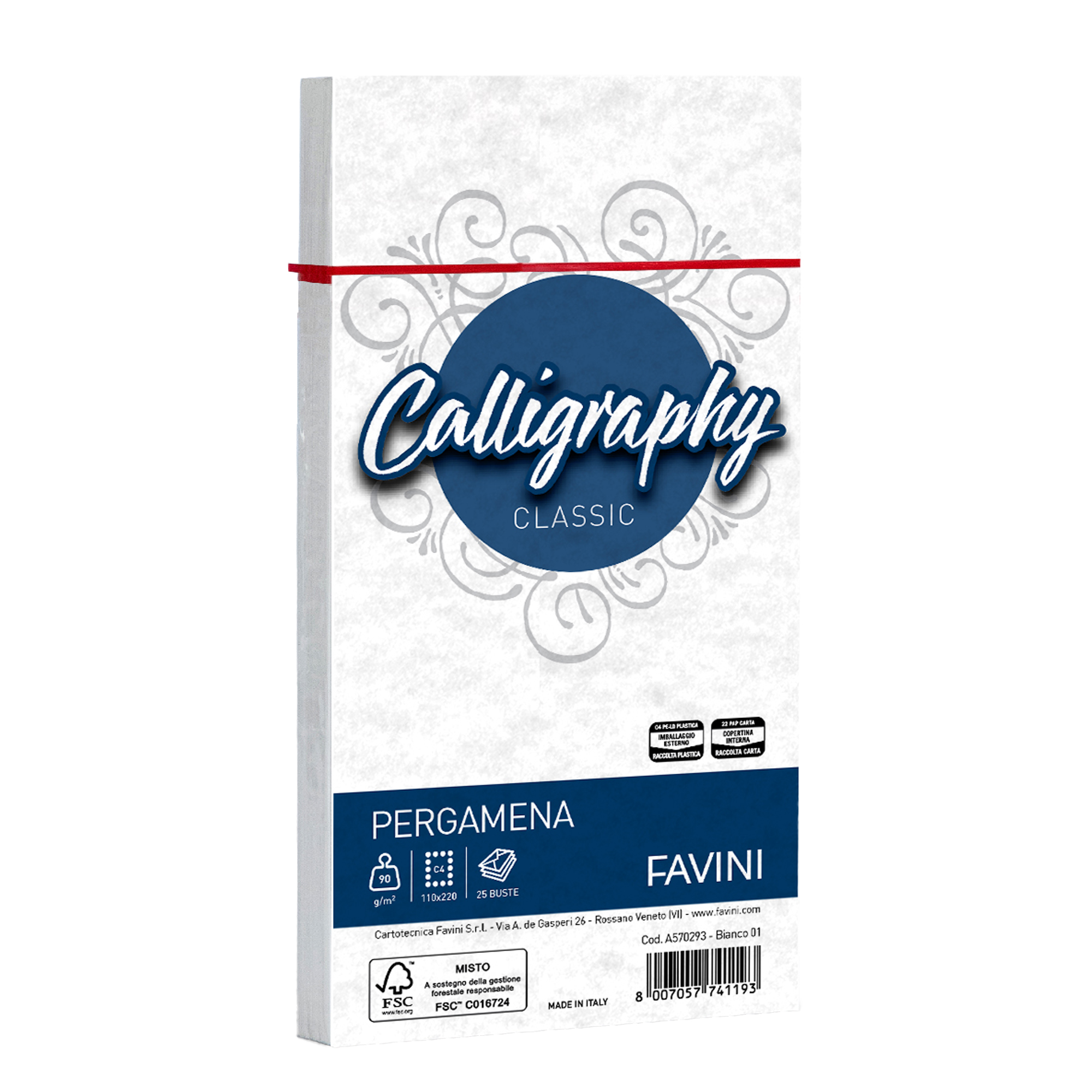 Busta Calligraphy Pergamena - 110 x 220 mm …
