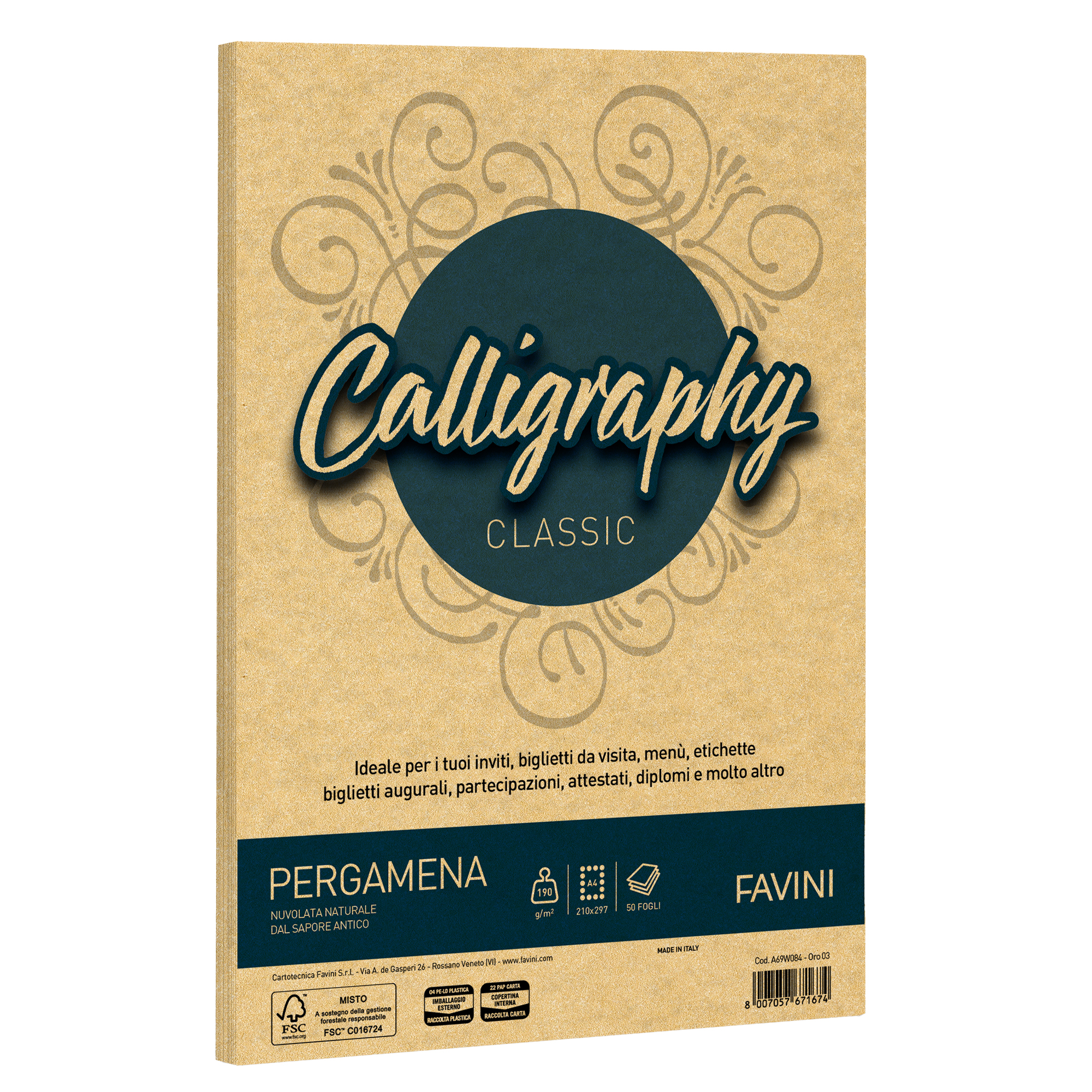 Carta Calligraphy pergamena - A4 - 190 gr …