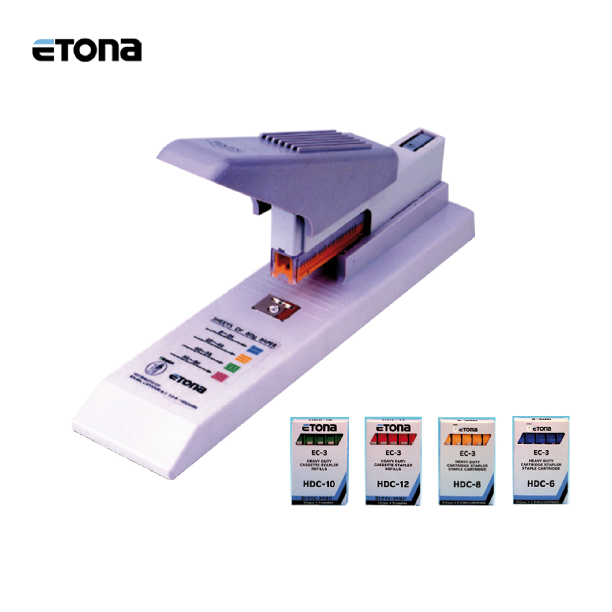 Cucitrice da tavolo EC3 - max 100 fogli - grigio -Etona