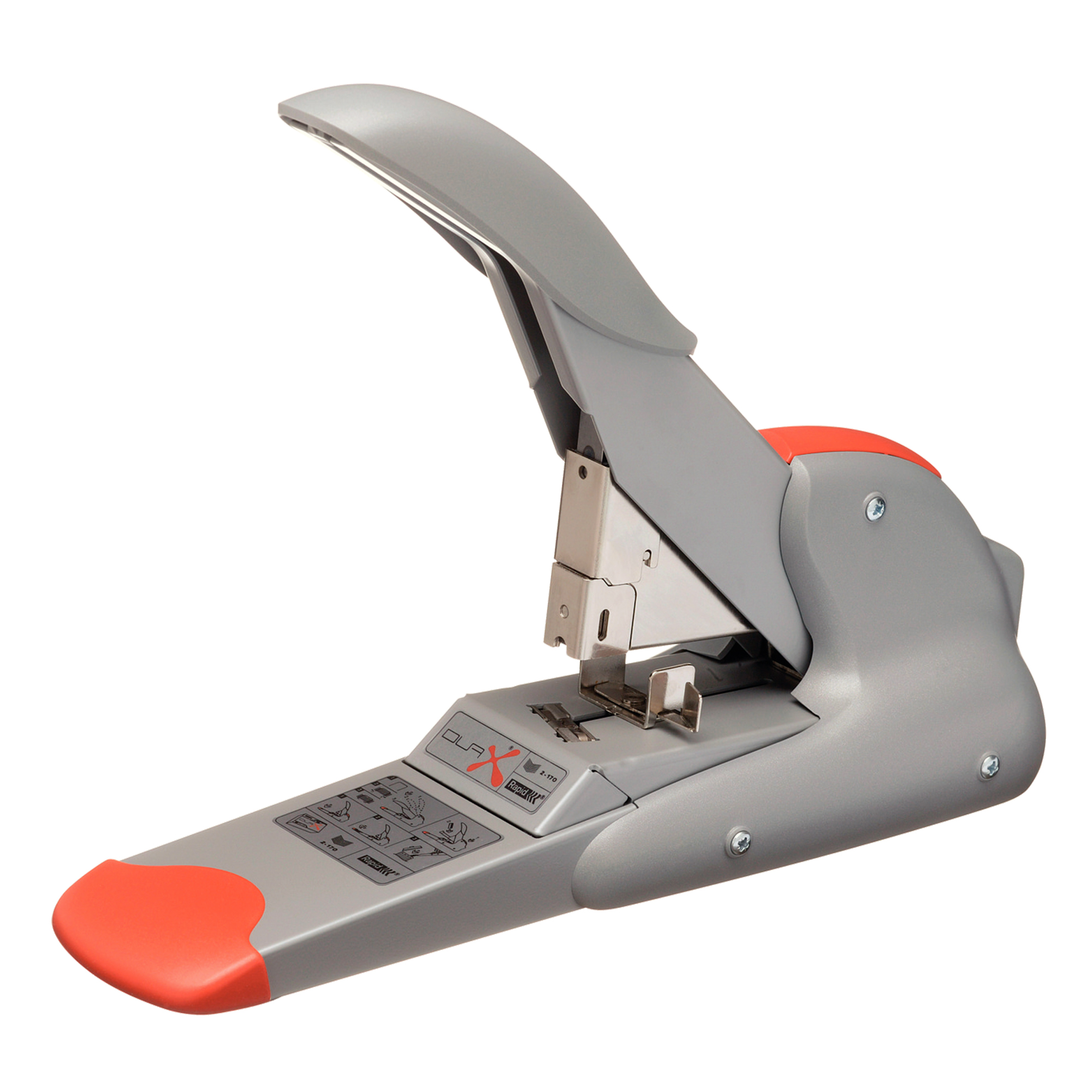 Rapid DUAX - Cucitrice - carico pesante - 170 fogli - metallo, plastica ABS - argento, arancione