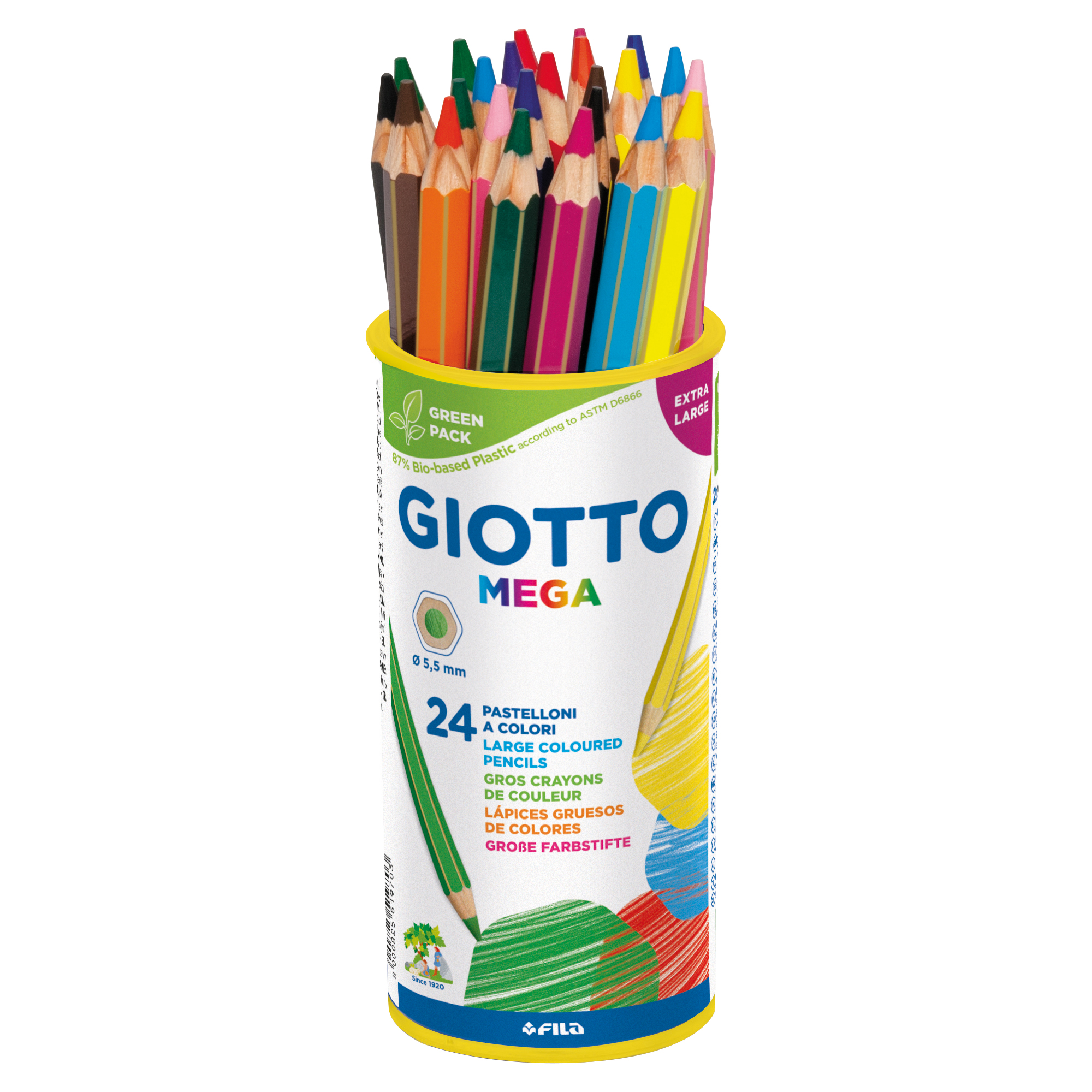 Pastelli colorati Mega - esagonale - diametro mina …