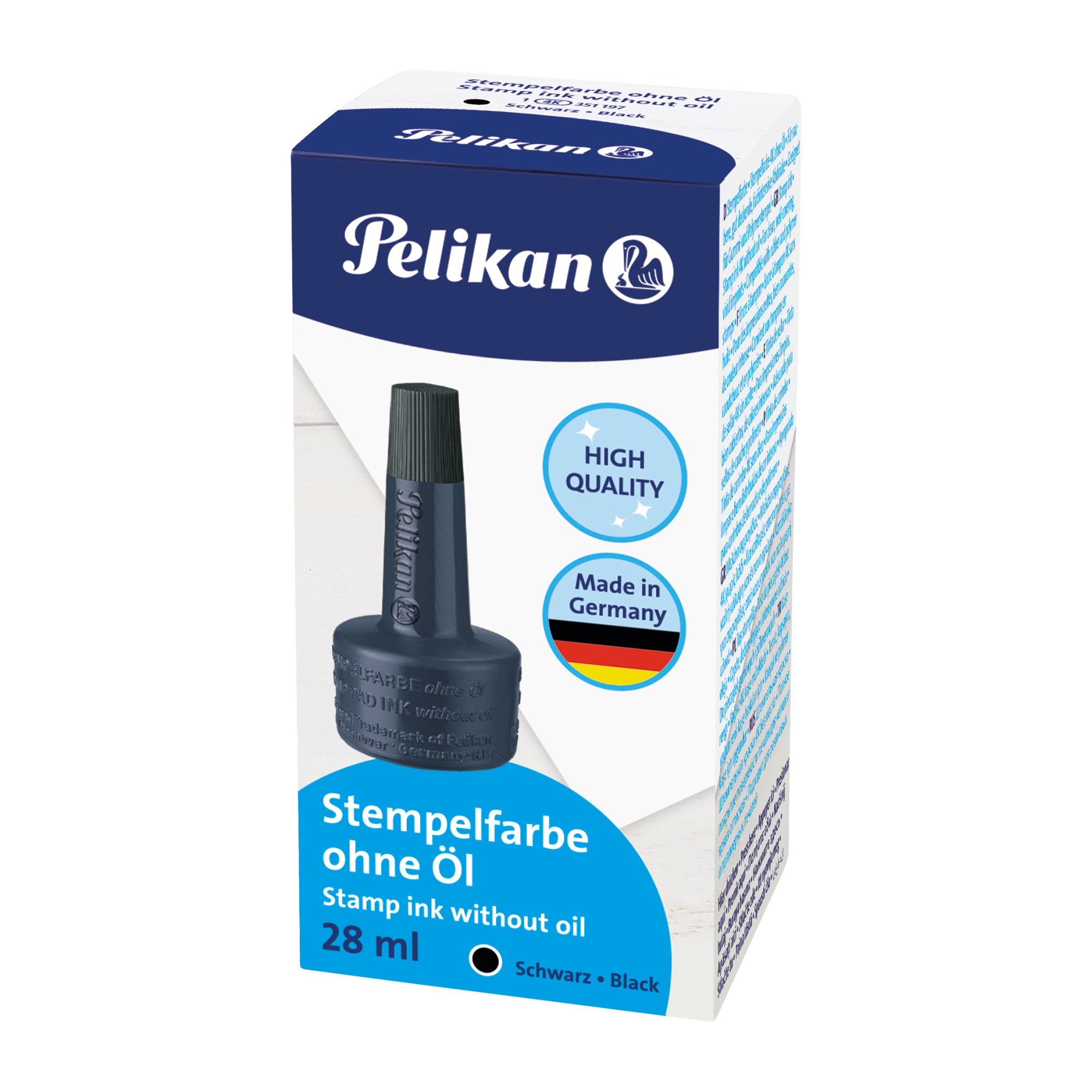 Pelikan INCHIOSTRO PER TIMBRI - 28 ML - NERO
