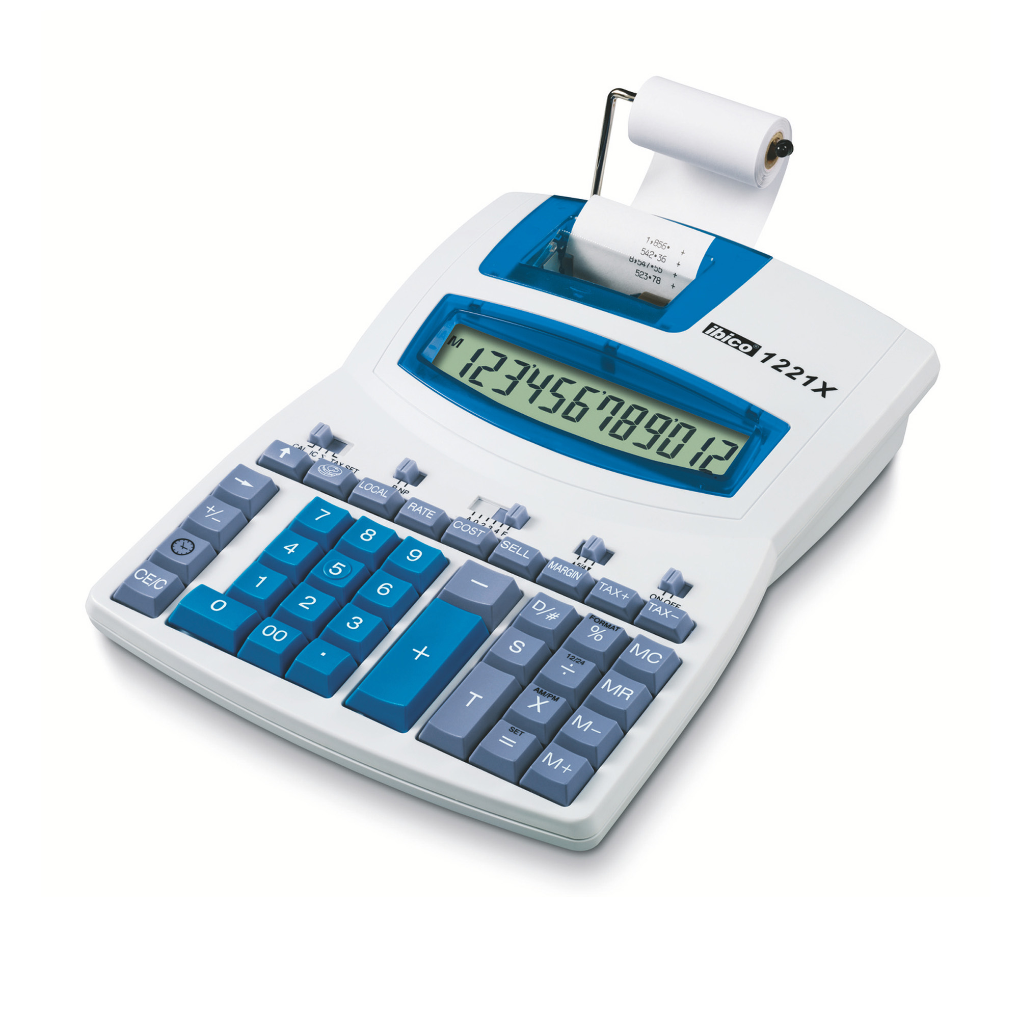 Calcolatrice scrivente 1221X - 12 cifre - bianco/azzurro …
