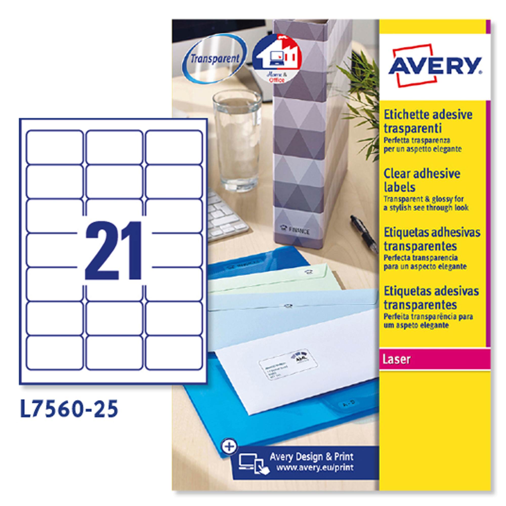 Etichette adesive L7560 - in poliestere - laser …