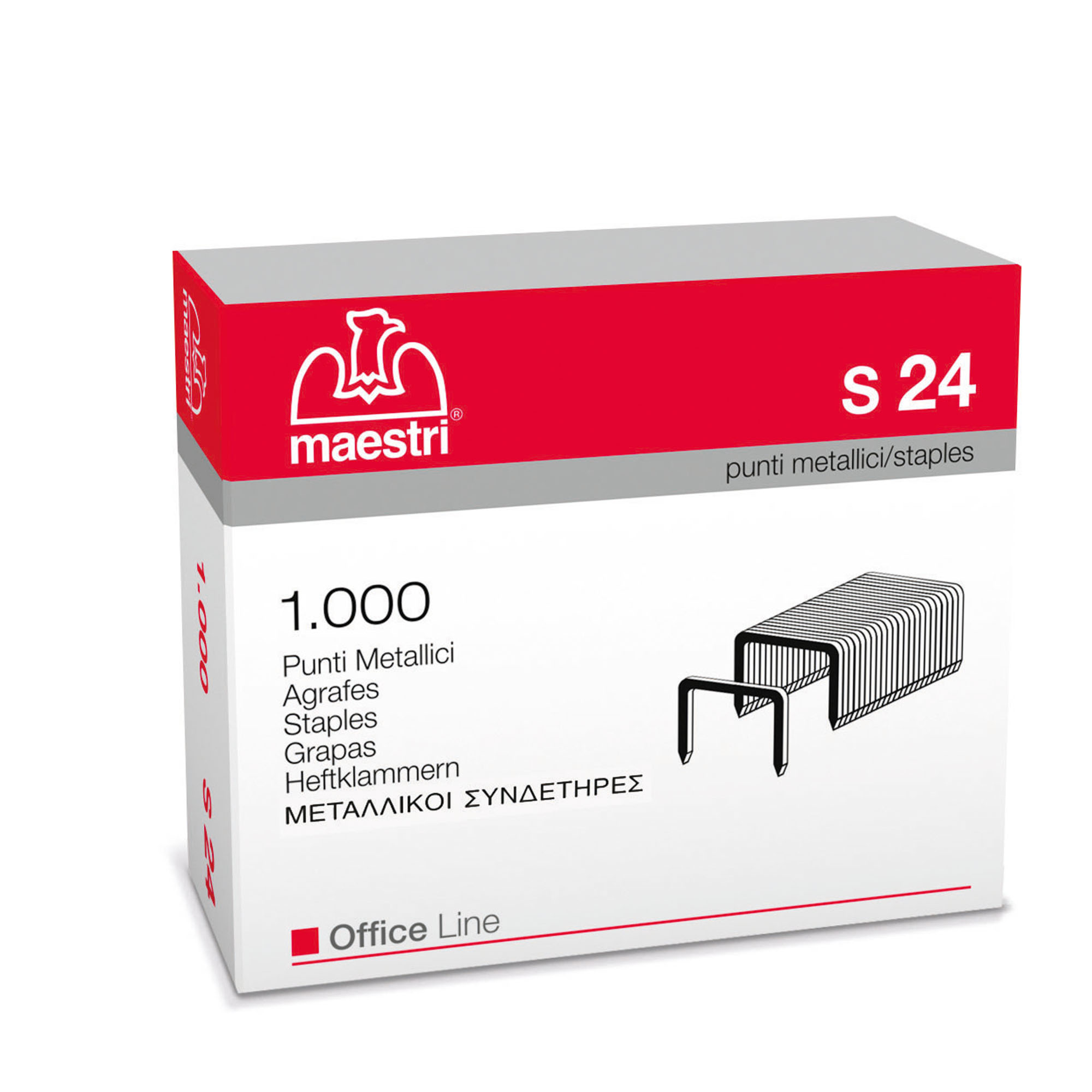 maestri Office Line S24 - Punti metallici - 23/24 - acciaio - pacco da 1000