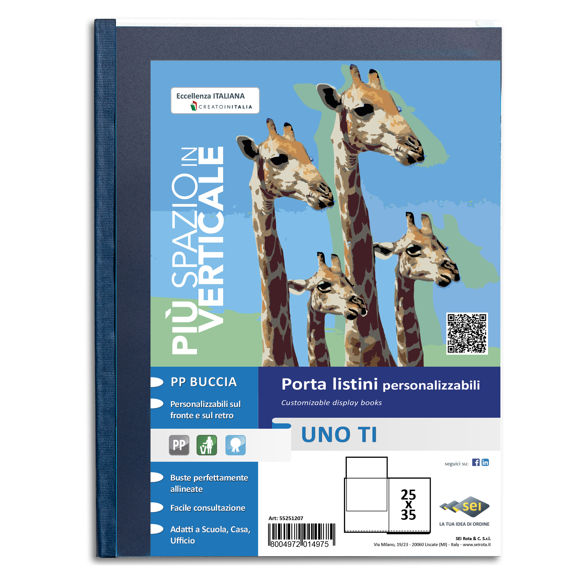 Portalistini personalizzabile Uno TI - 25x35 cm - …