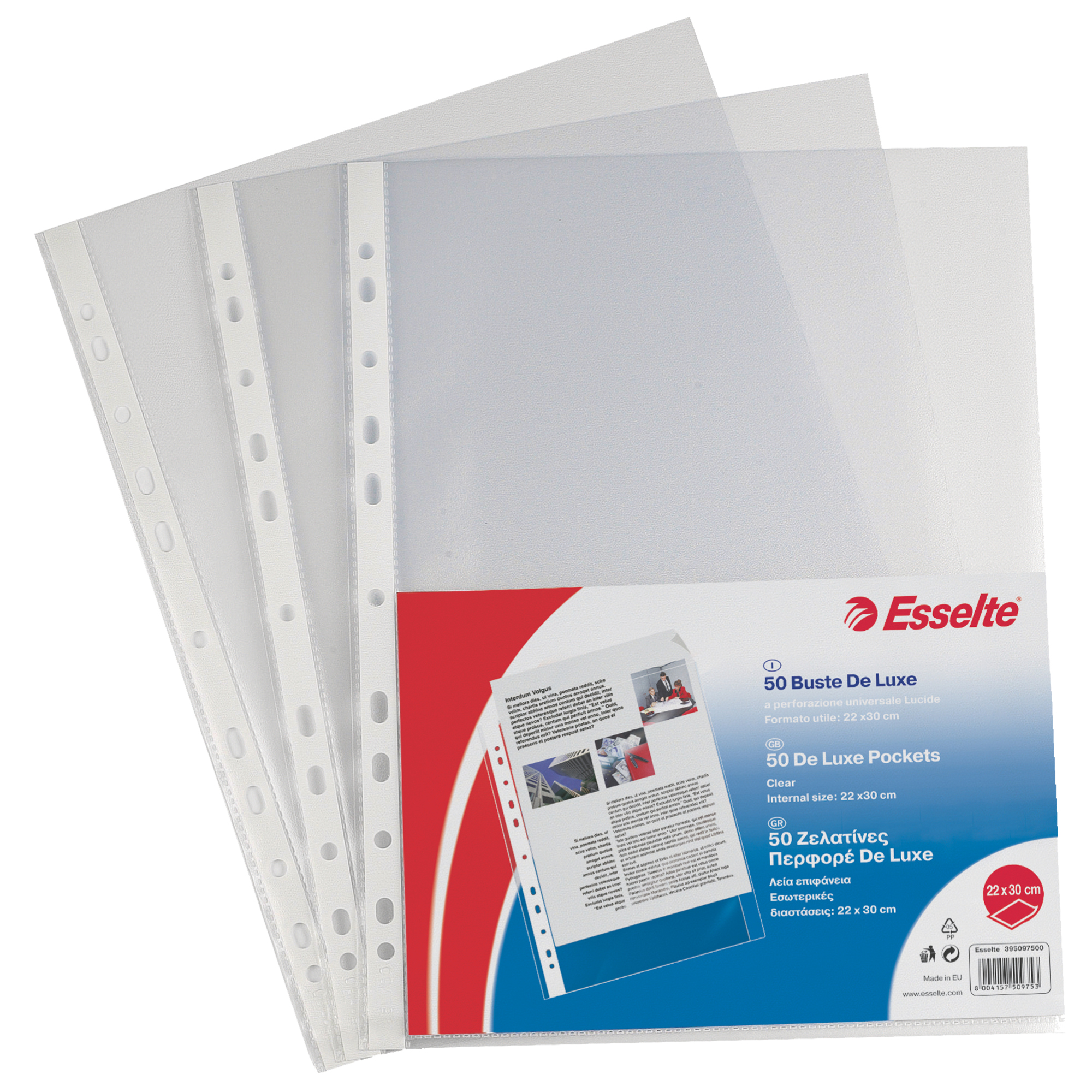 Esselte Office - Busta trasparente - per 220 x 300 mm - trasparente (pacchetto di 50)