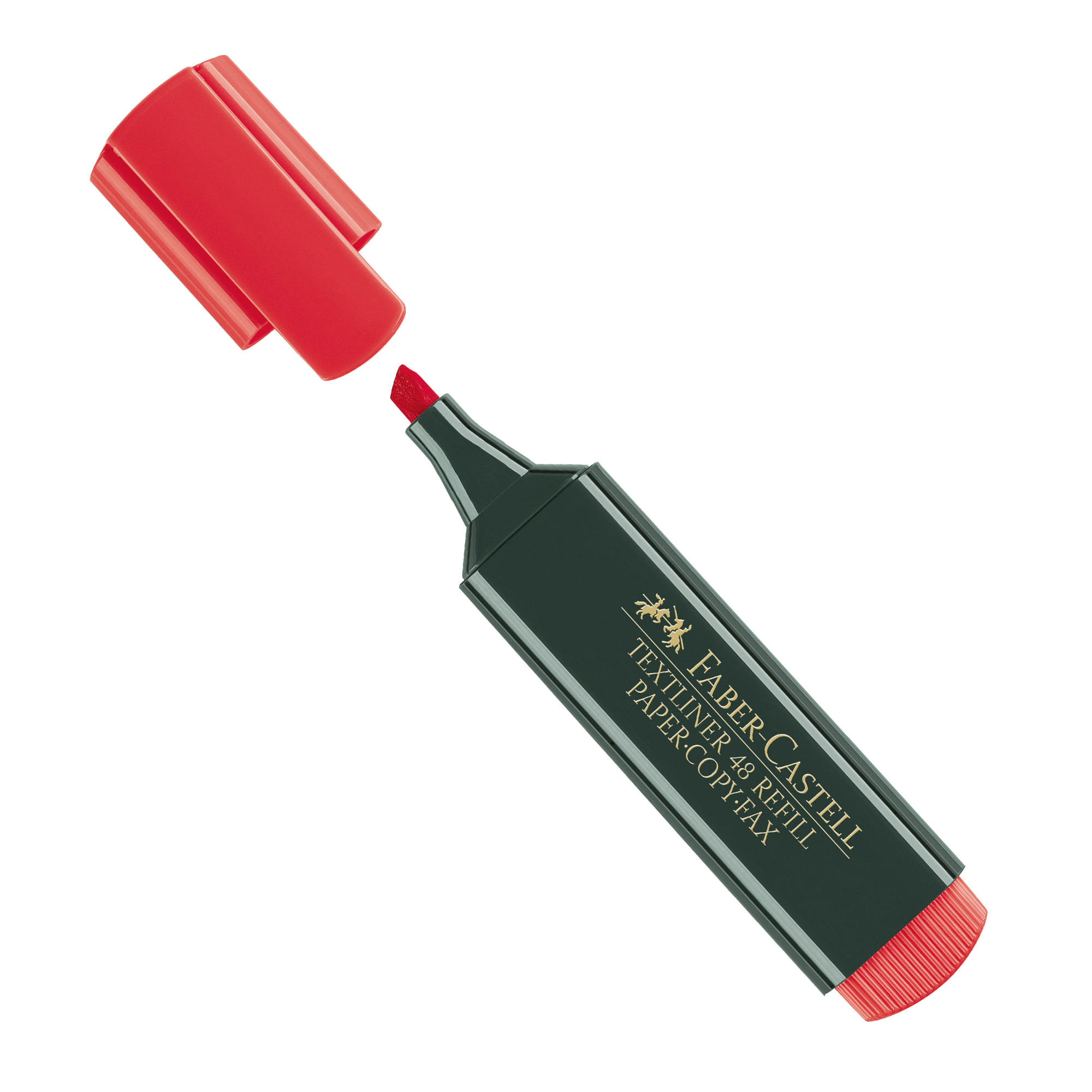 Faber-Castell TEXTLINER 48 REFILL - Evidenziatore - rosso fluorescente - inchiostro base acqua - 1-2-5 mm