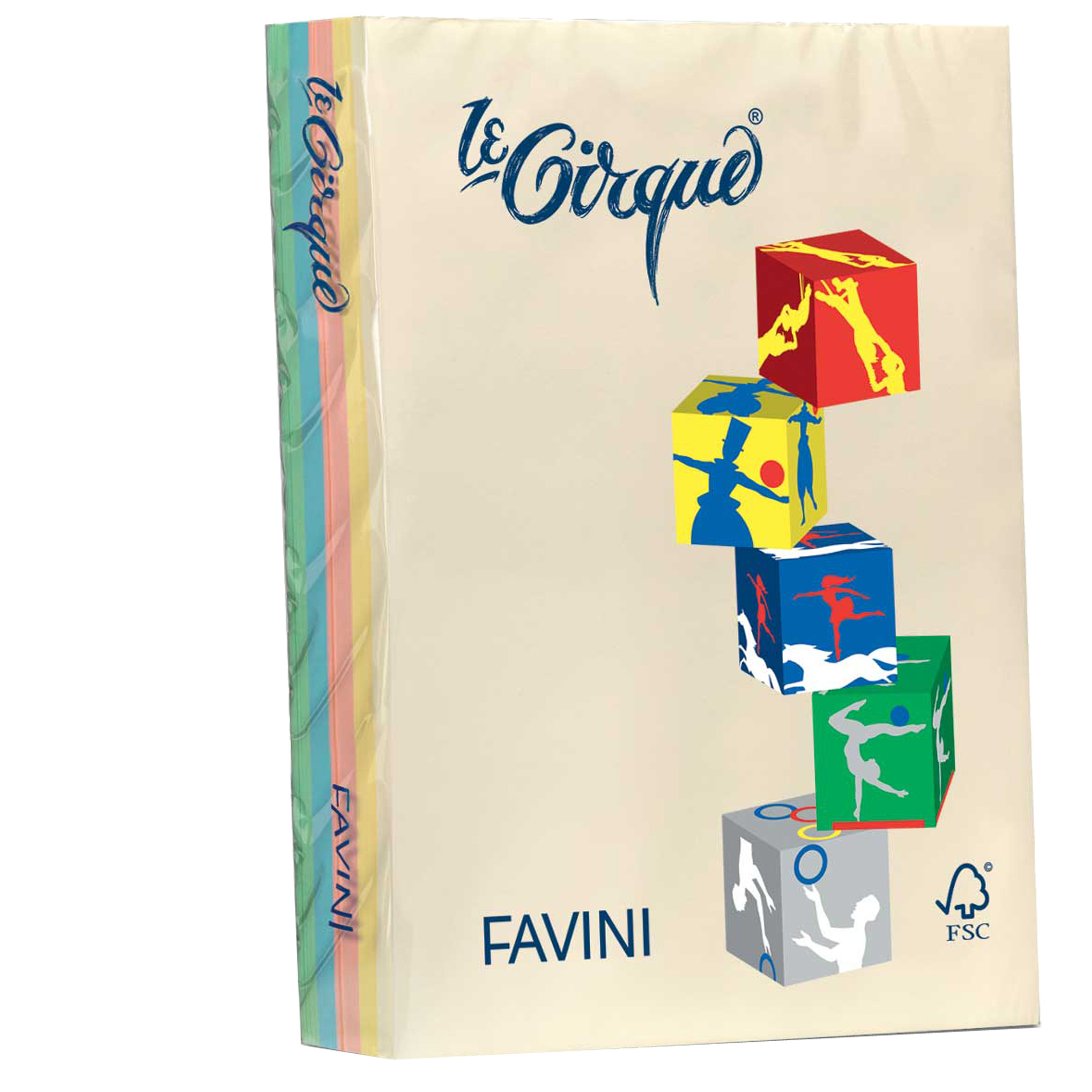 FAVINI HOME-OFFICE BASIC Le Cirque Mix - Colormix - A4 (210 x 297 mm) - 80 g/m² - 500 fogli carta comune