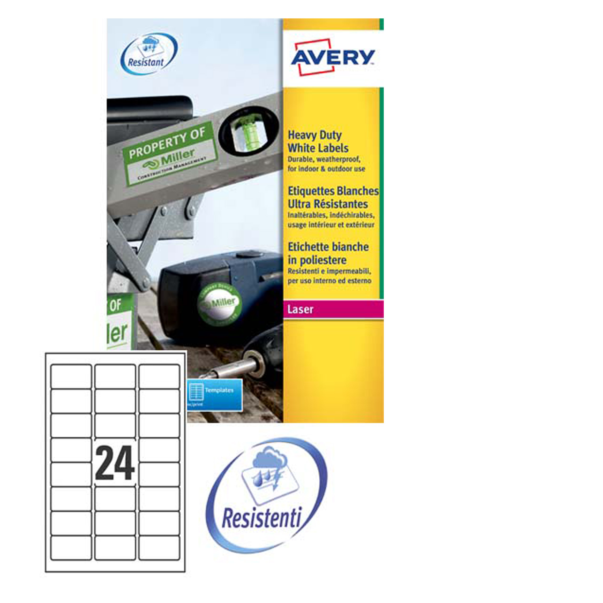 Etichette adesive L4773 - in poliestere - laser …
