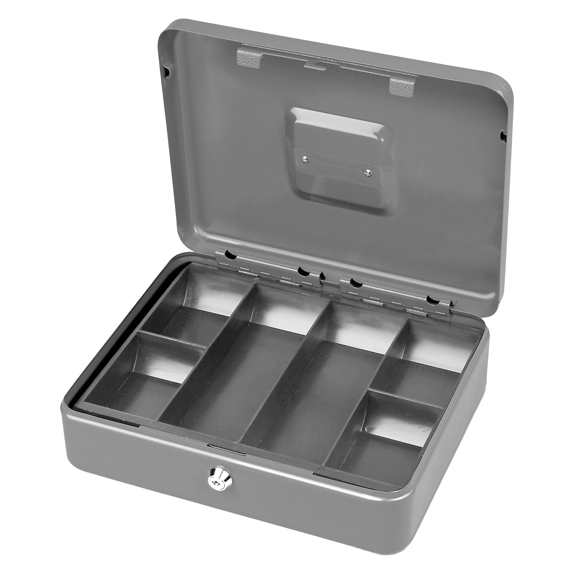 Cassetta portavalori Secur - 20 x 16 x 9 cm - grigio chiaro - Metalplus