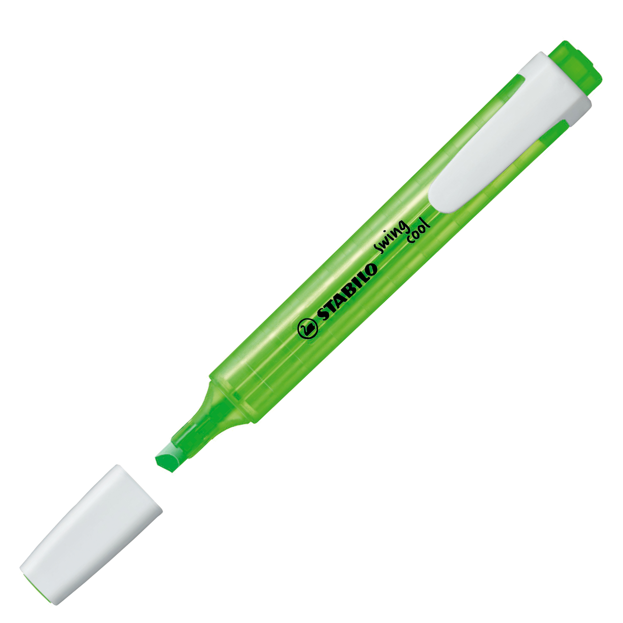 STABILO swing cool - Evidenziatore - verde fluorescente - inchiostro base acqua - 1-4 mm