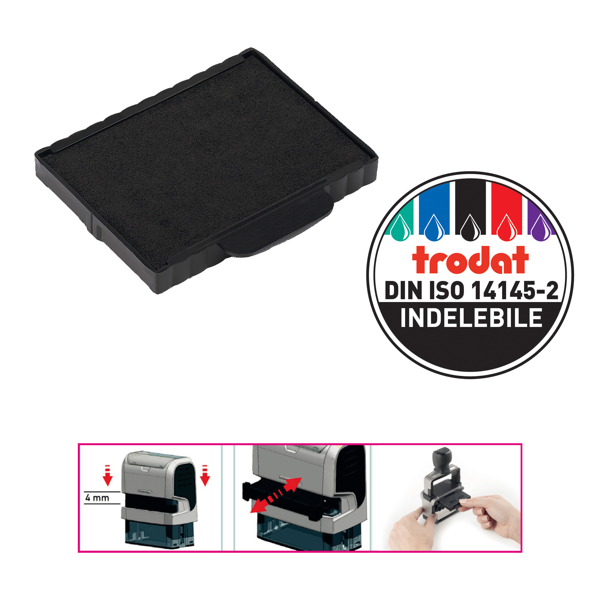 Tampone di ricambio Trodat 6/57 - nero - …