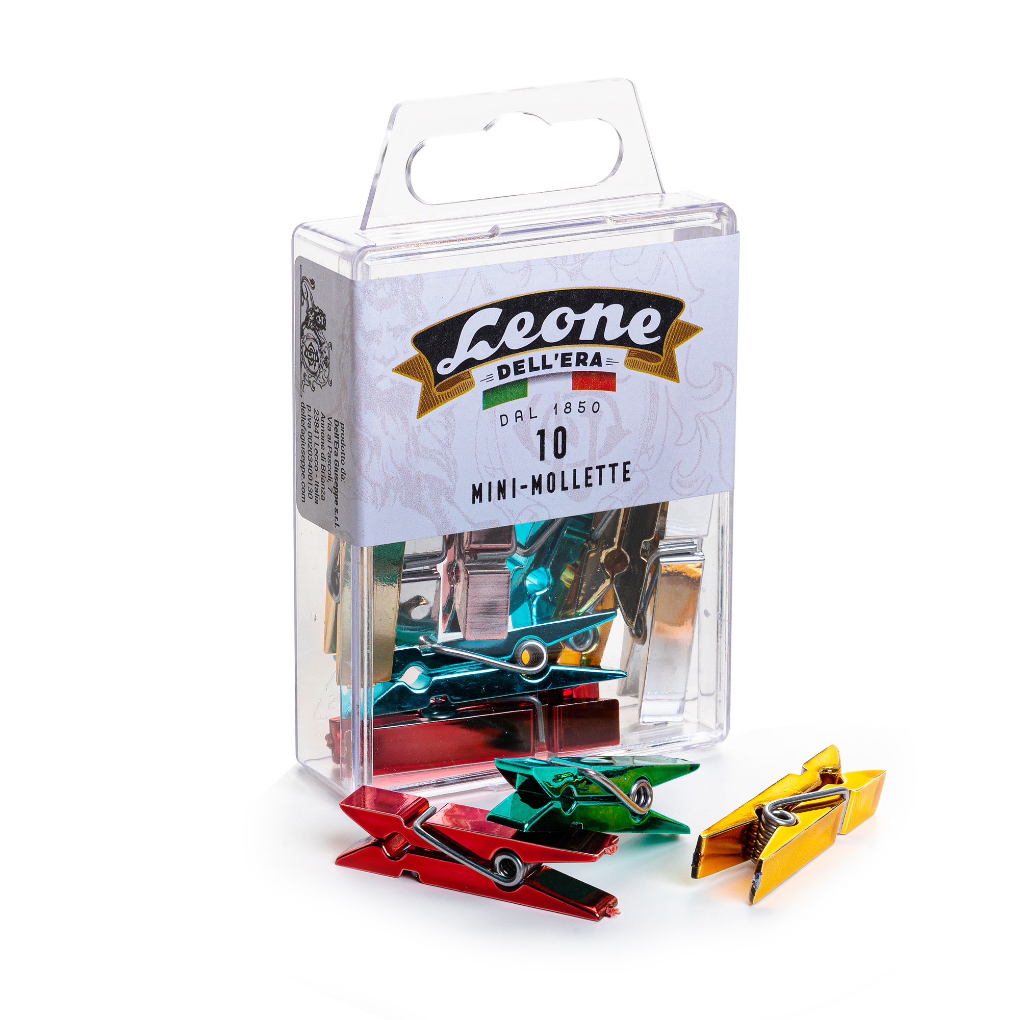 Mini mollette Leone Color - colori metallizzati assortiti …