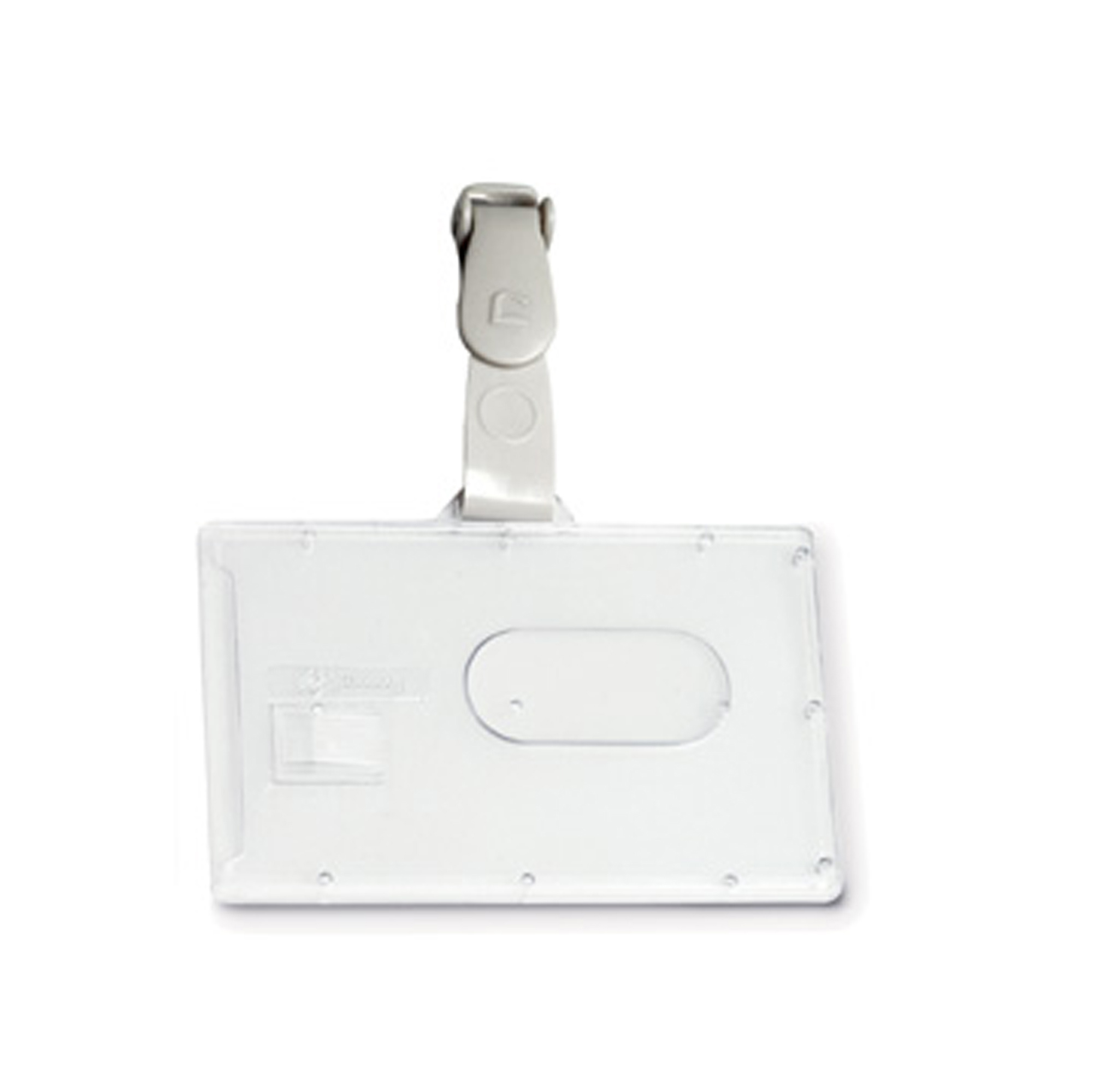 Portabadge rigido Pocket - clip in plastica - …
