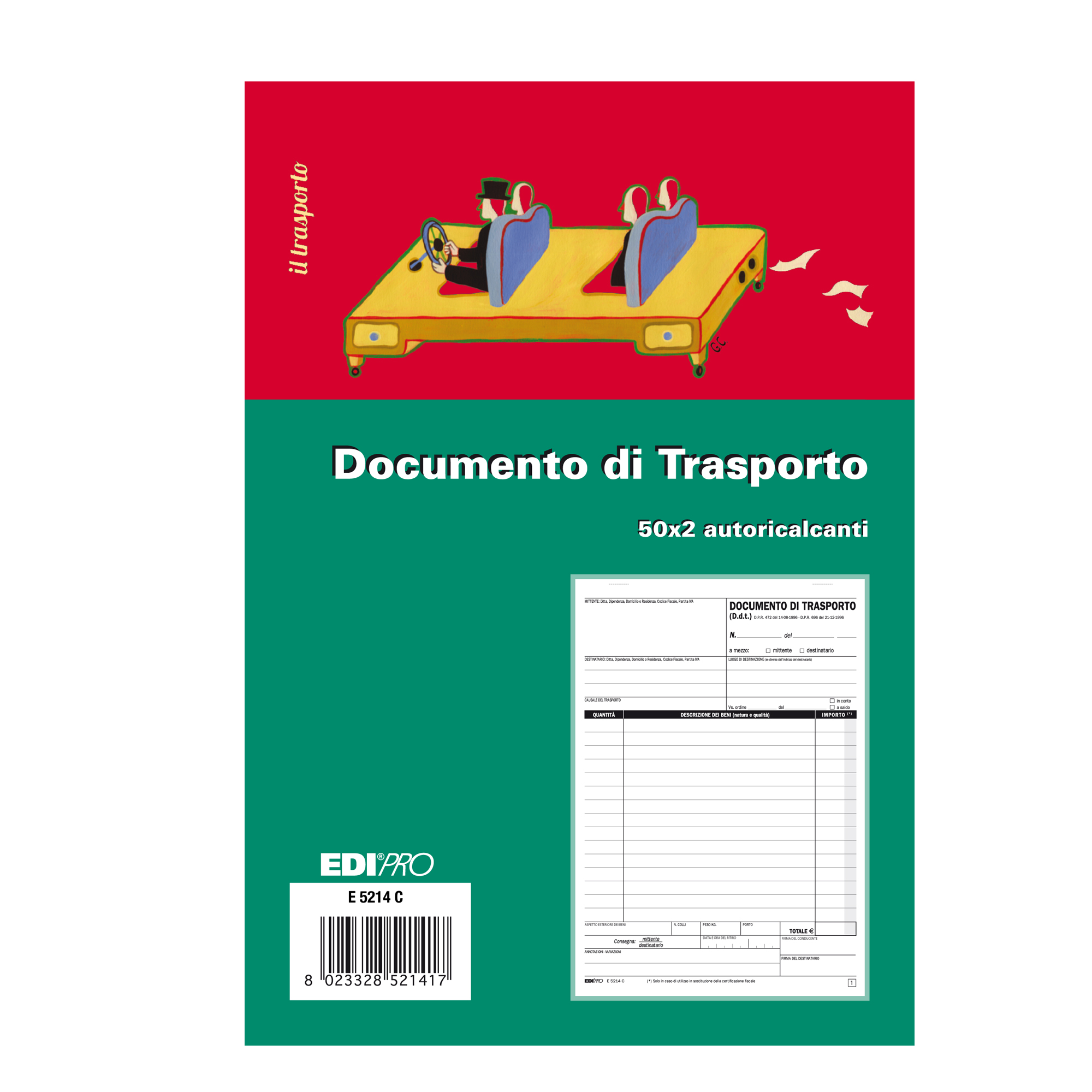 Staples - Modulo di trasporto - 50 fogli - 230 x 150 mm - duplicato - senza carbonio