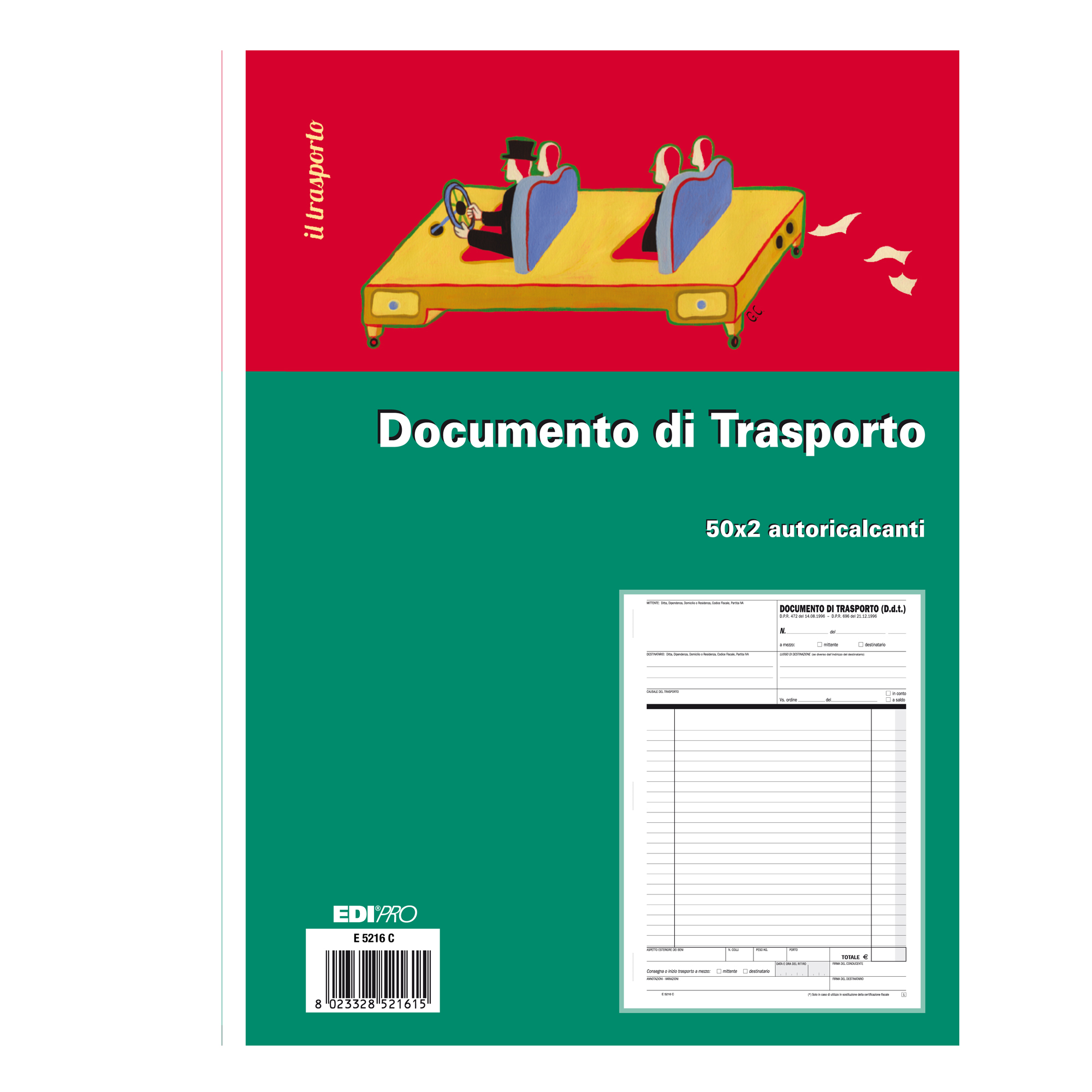 Staples - Modulo di trasporto - 50 fogli - A4 - duplicato - senza carbonio