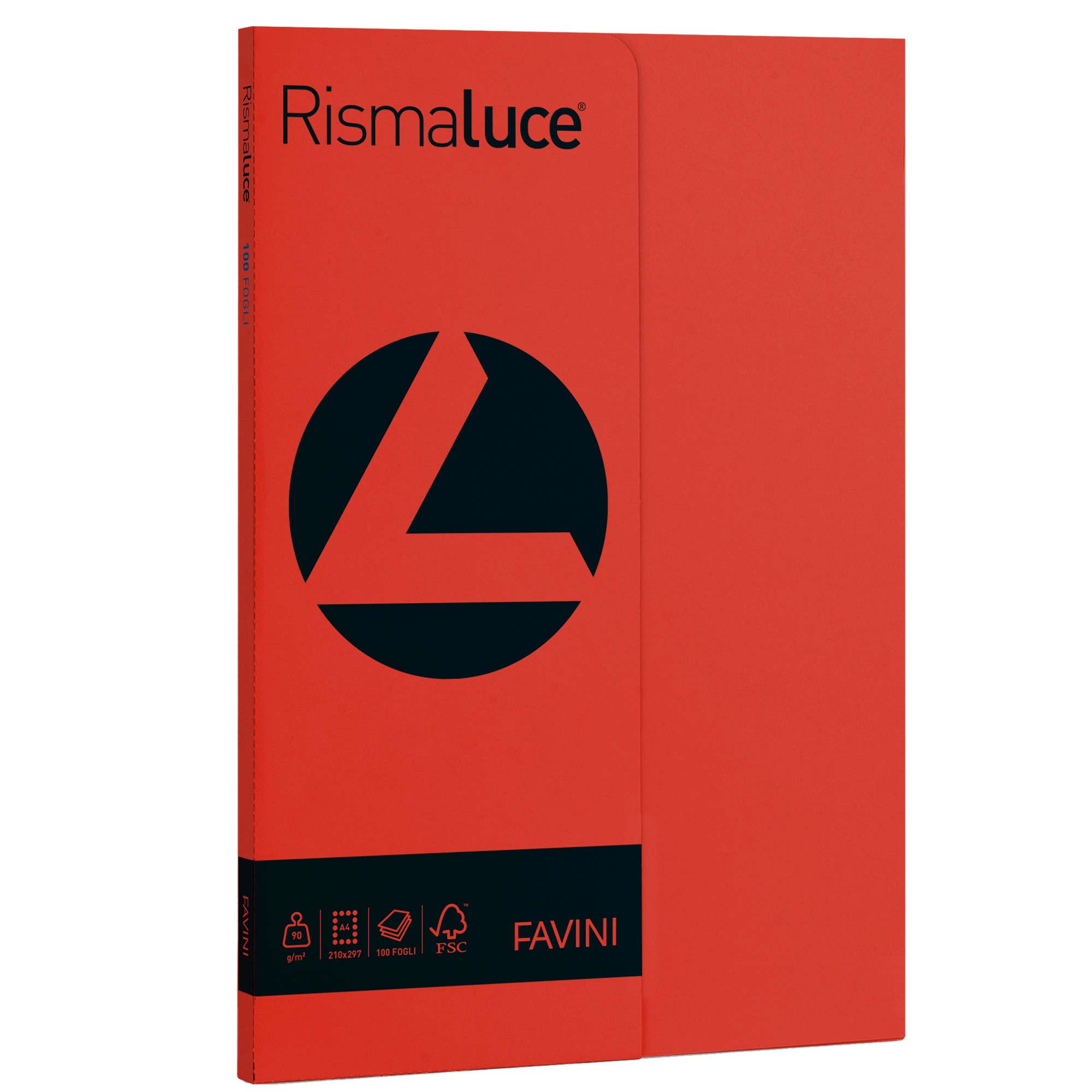FAVINI RismaLuce Small - Cellulosa - scarlatto - A4 (210 x 297 mm) - 90 g/m² - 100 fogli carta colorata