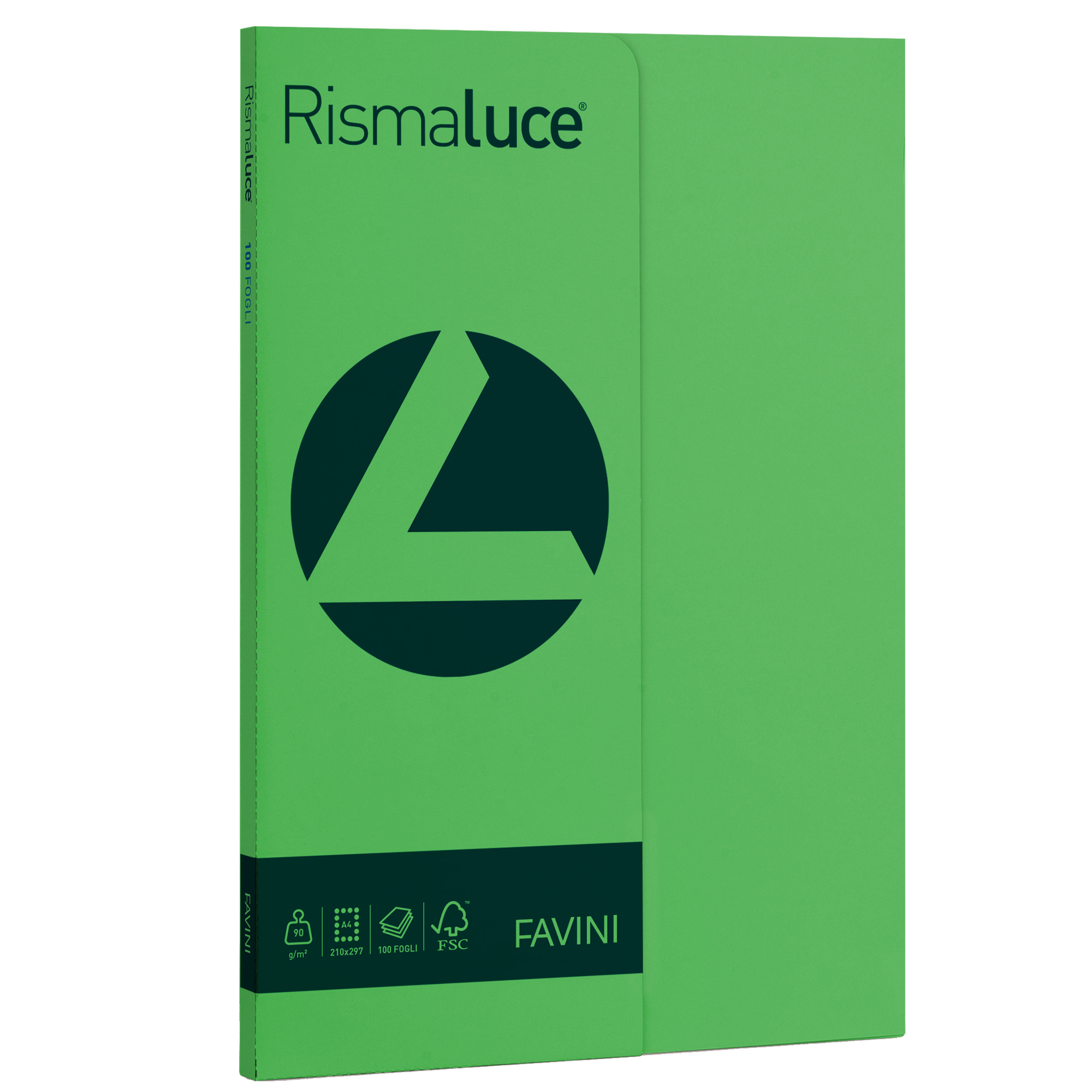 FAVINI RismaLuce - Verde - A4 (210 x 297 mm) - 90 g/m² - 100 fogli carta comune