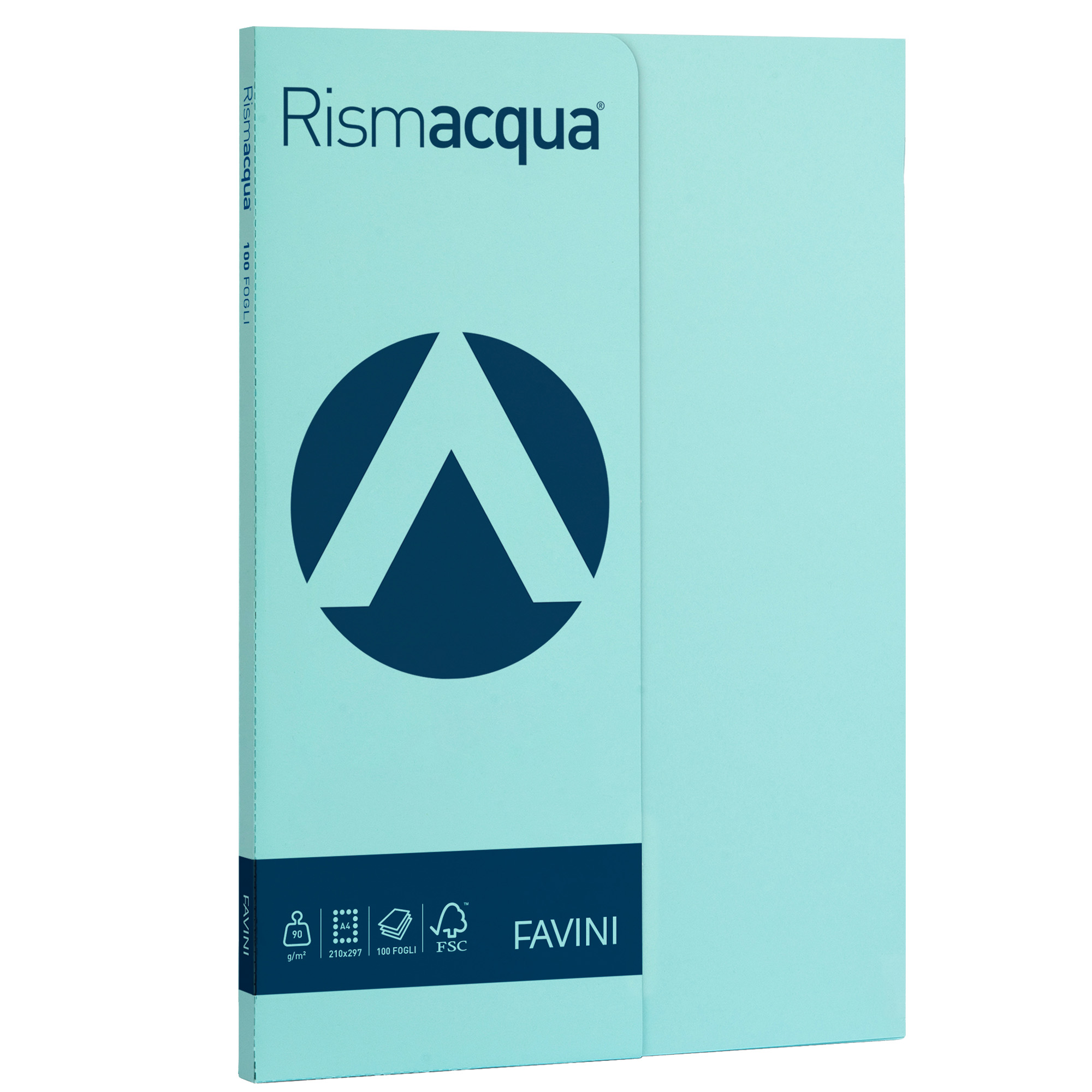 FAVINI Rismacqua Small - Cellulosa - celeste - A4 (210 x 297 mm) - 90 g/m² - 100 fogli carta colorata