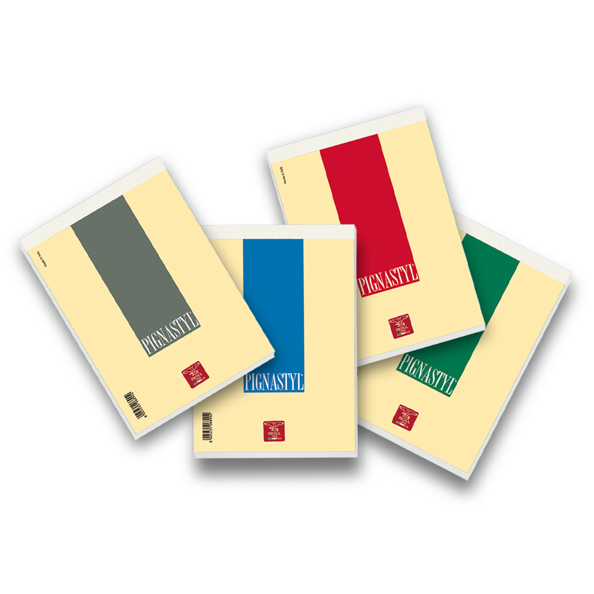 Pigna Pignastyl - Blocchetto - graffettato - A5 - 70 fogli / 140 pagine - quadretti - disponibile in colori assortiti