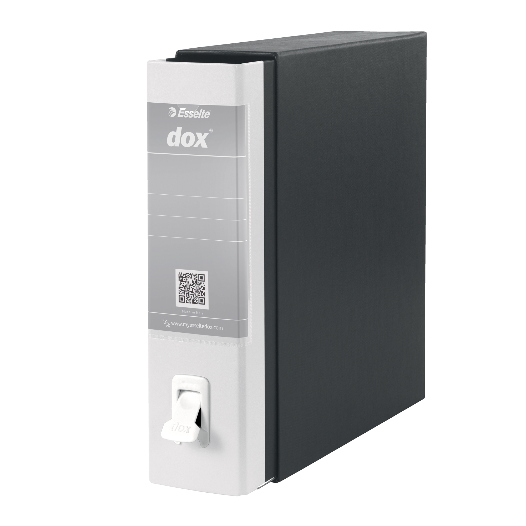Rexel Dox Box 1 - Cartellina con meccanismo a leva - larghezza dorsale 80 mm - per A4 - bianco