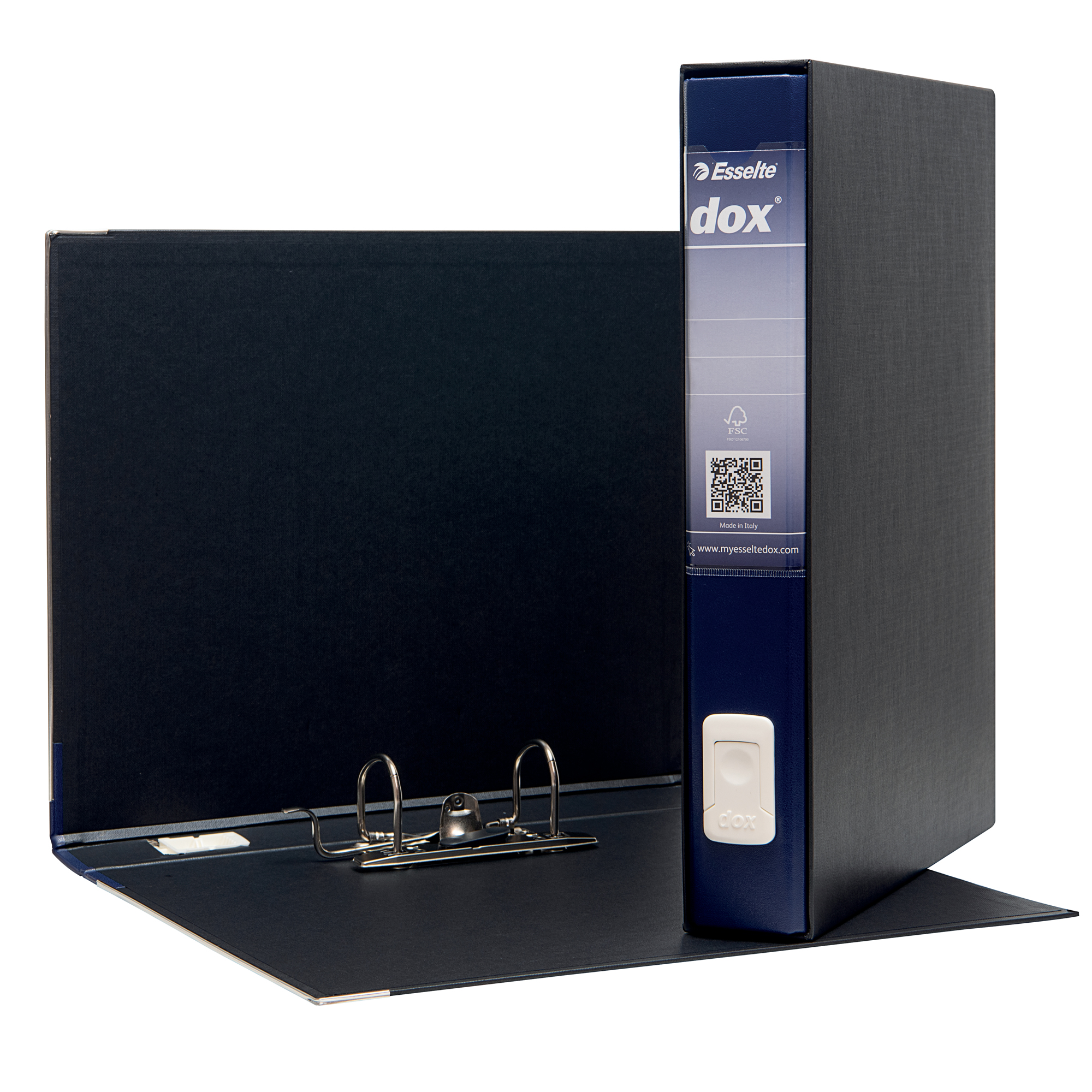 Rexel Dox Box 5 - Cartellina con meccanismo a leva - larghezza dorsale 50 mm - per A4, A4 Plus - blu