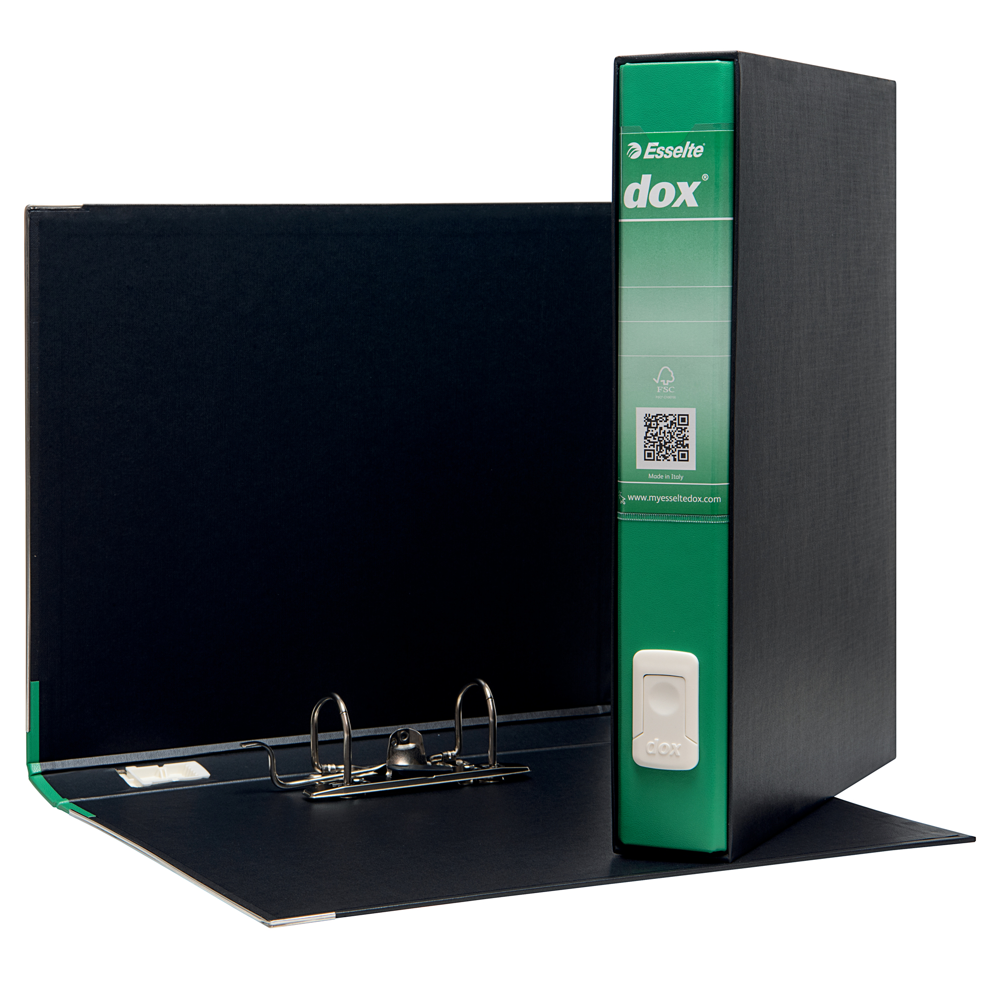 Rexel Dox Box 5 - Cartellina con meccanismo a leva - larghezza dorsale 50 mm - per A4, A4 Plus - verde