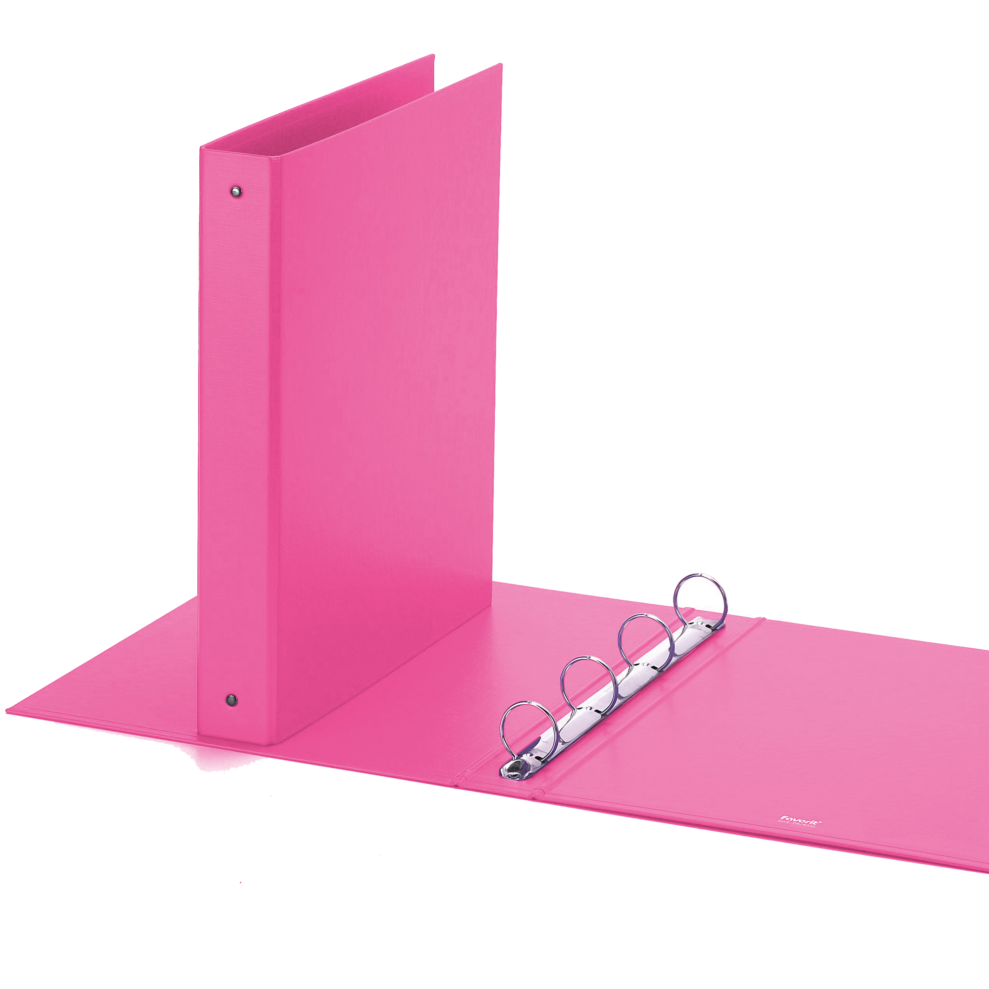 Raccoglitore Europa - 22 x 30 cm - 4 anelli tondi 30 mm - dorso 4 cm - rosa - Favorit
