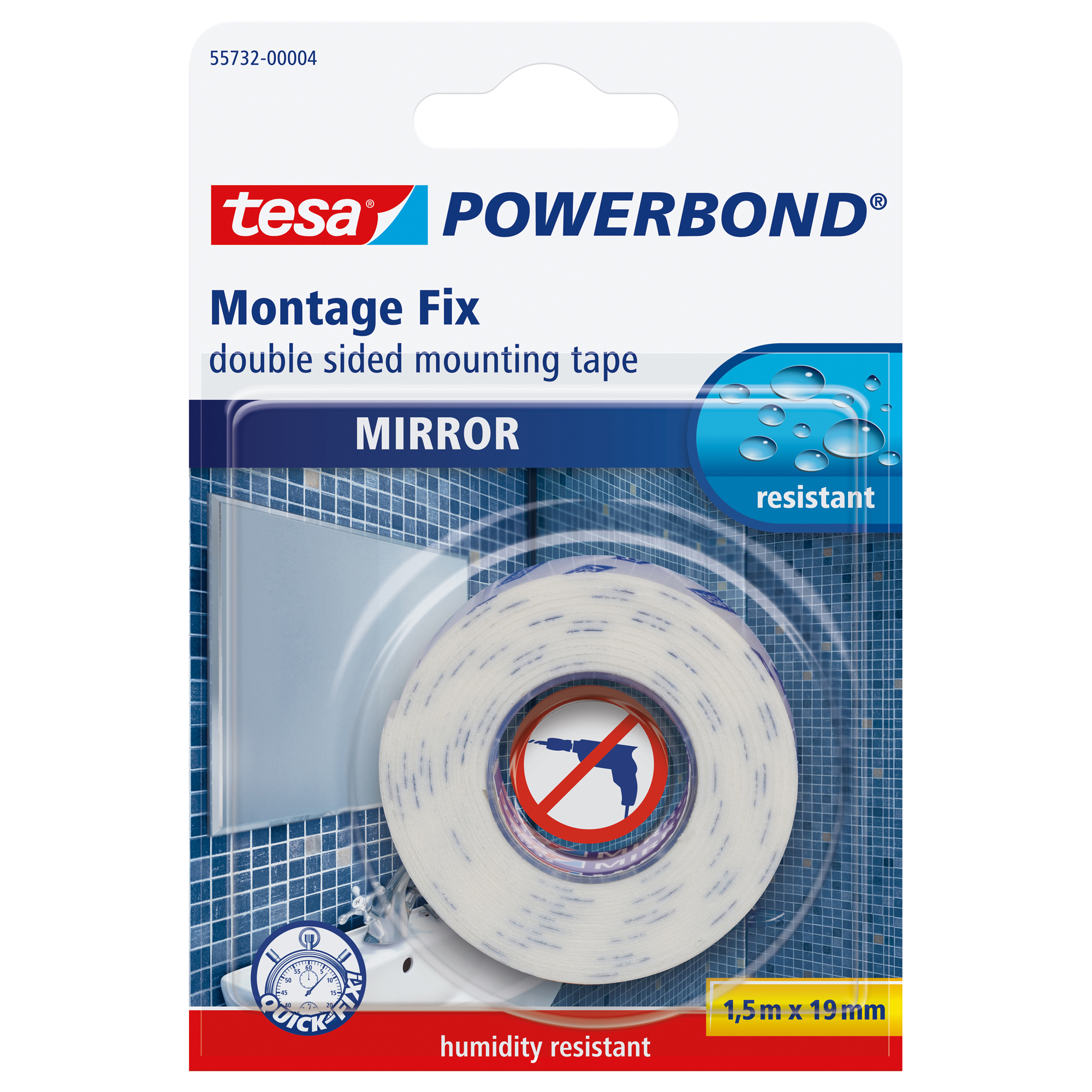 Nastro biadesivo per specchi Tesa Powerbond - 19 …