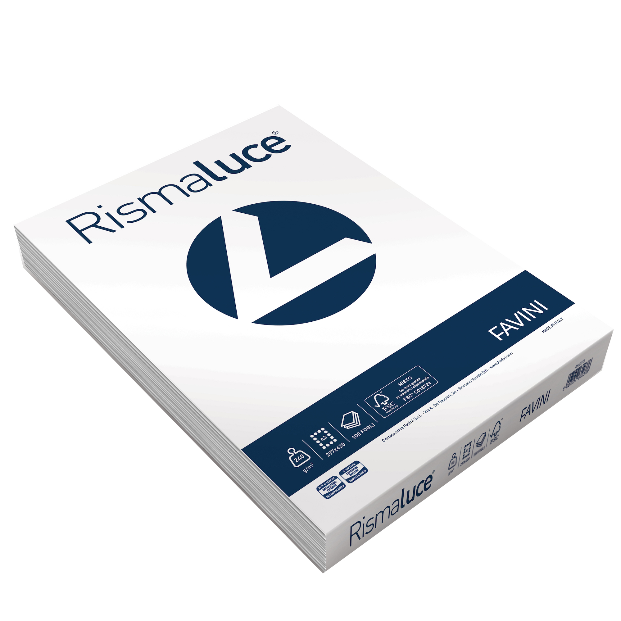 FAVINI HOME-OFFICE PROFESSIONAL RISMALUCE - Bianco - A3 (297 x 420 mm) - 240 g/m² - 100 fogli carta comune