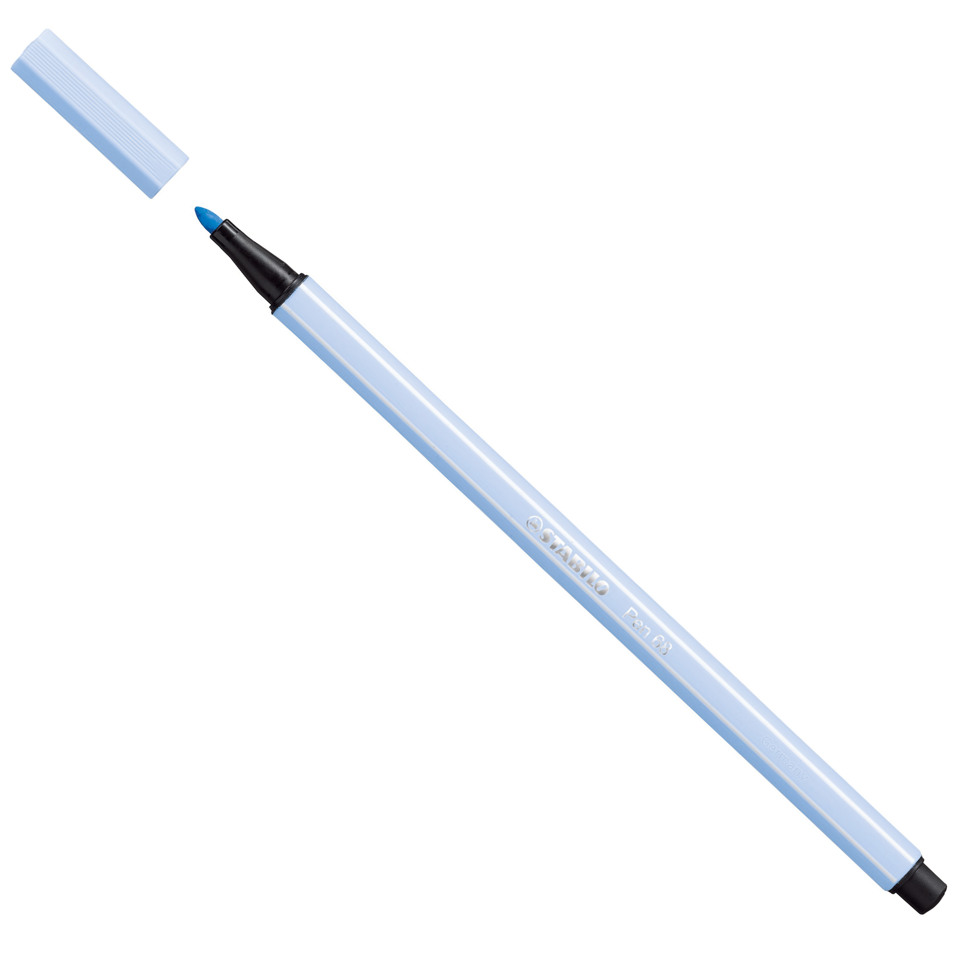 STABILO Pen 68 - Penna punta in fibra - blu ghiaccio - inchiostro base acqua - 1 mm - medio