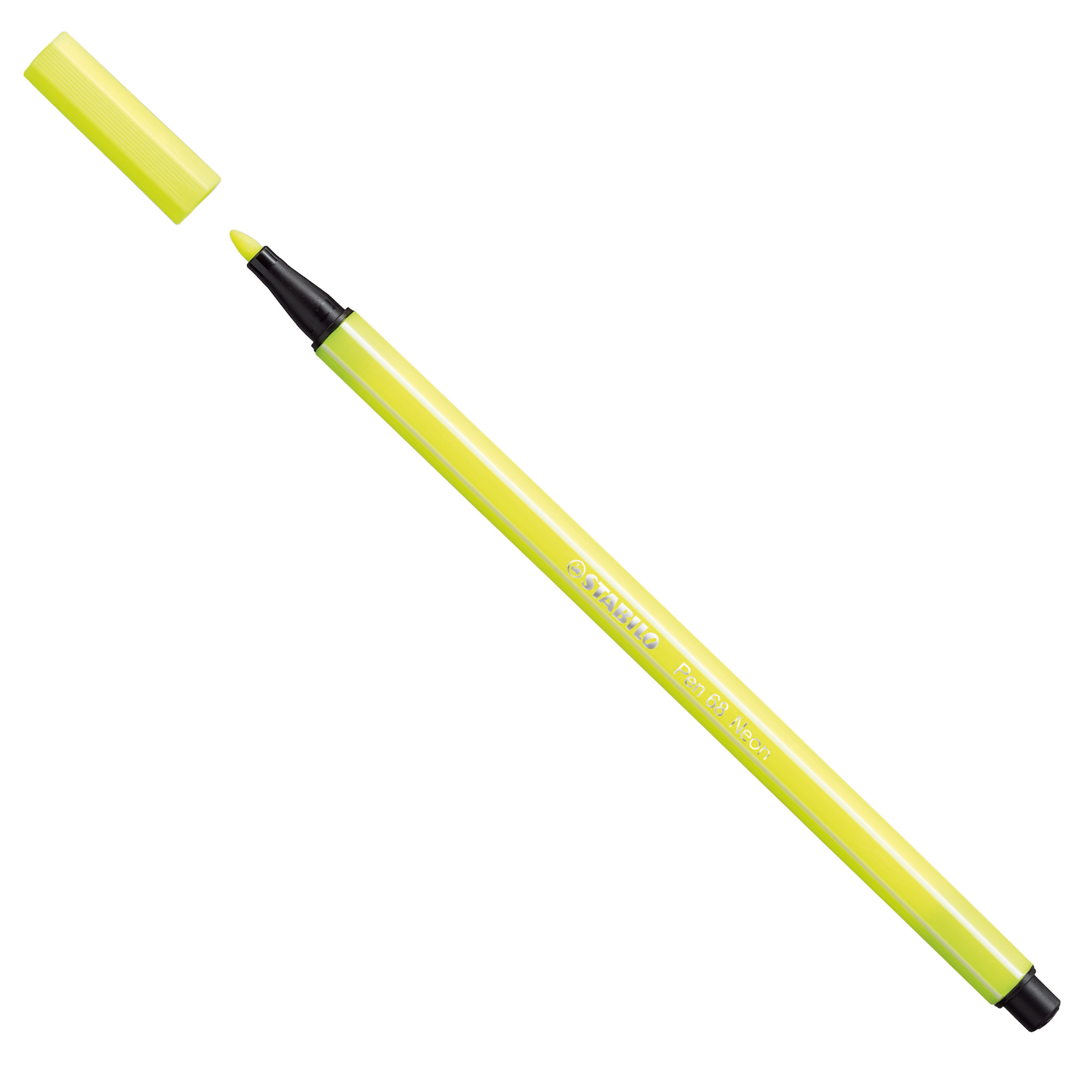 STABILO Pen 68 - Penna punta in fibra - giallo fluorescente - inchiostro base acqua - 1 mm - medio