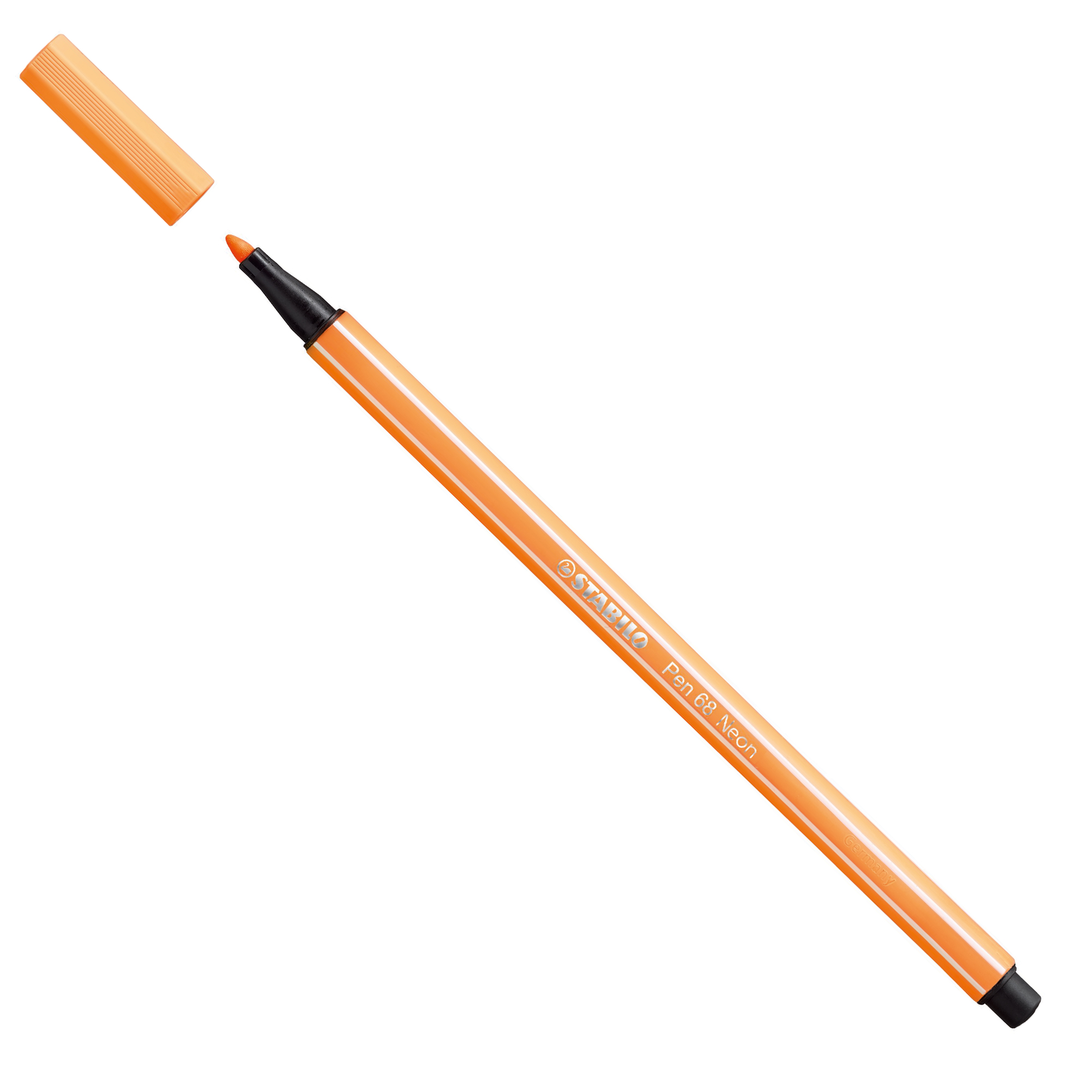 STABILO Pen 68 - Penna punta in fibra - arancione fluorescente - inchiostro base acqua - 1 mm - medio